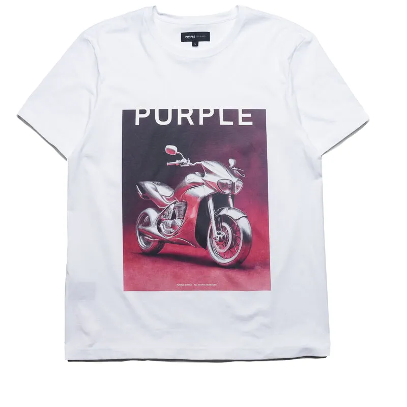 wrap waist Purple Brand All Chrome Tee - White