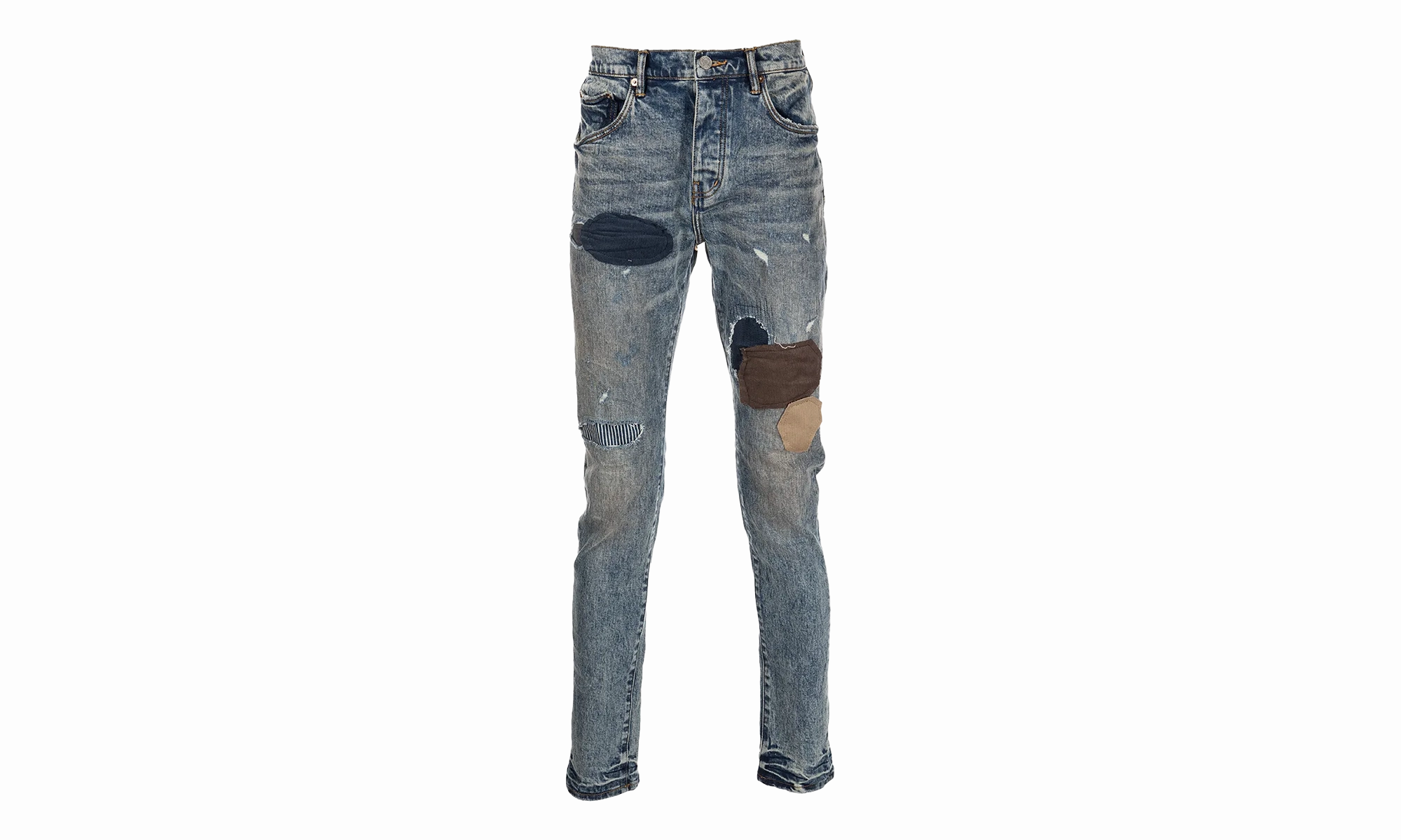 Worn Patchwork Jeans school outfit All weather