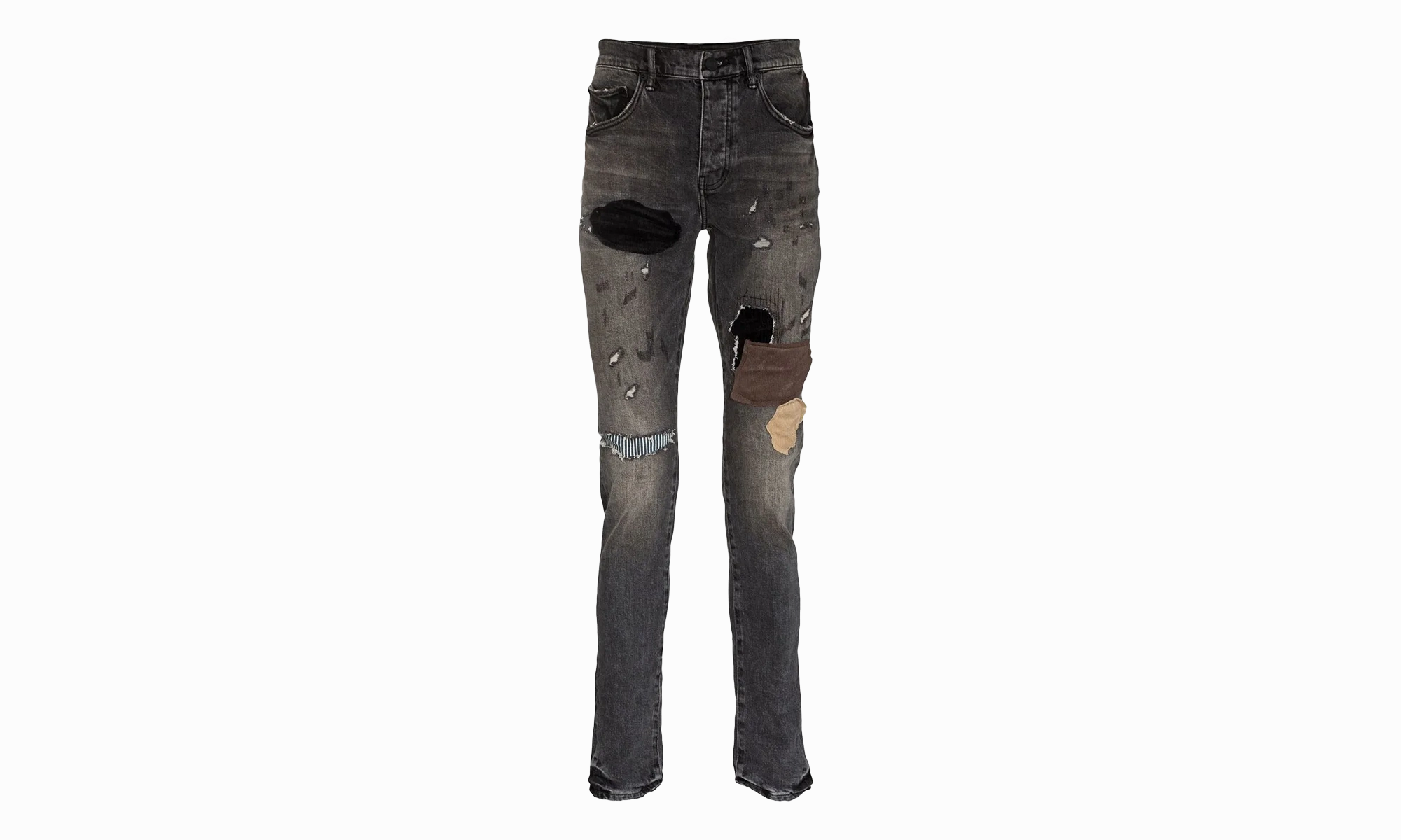 Worn Patchwork Jeans Fashion Lover Durable Minimalist Style Spring Mood Brunch Outfit Formal