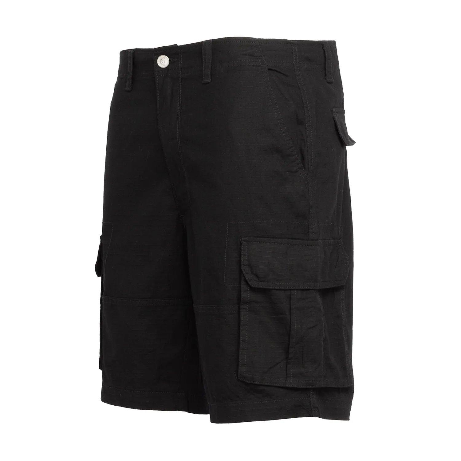 Italian Flair SplitHemDesign Woven Twill Ripstop Short - Mens