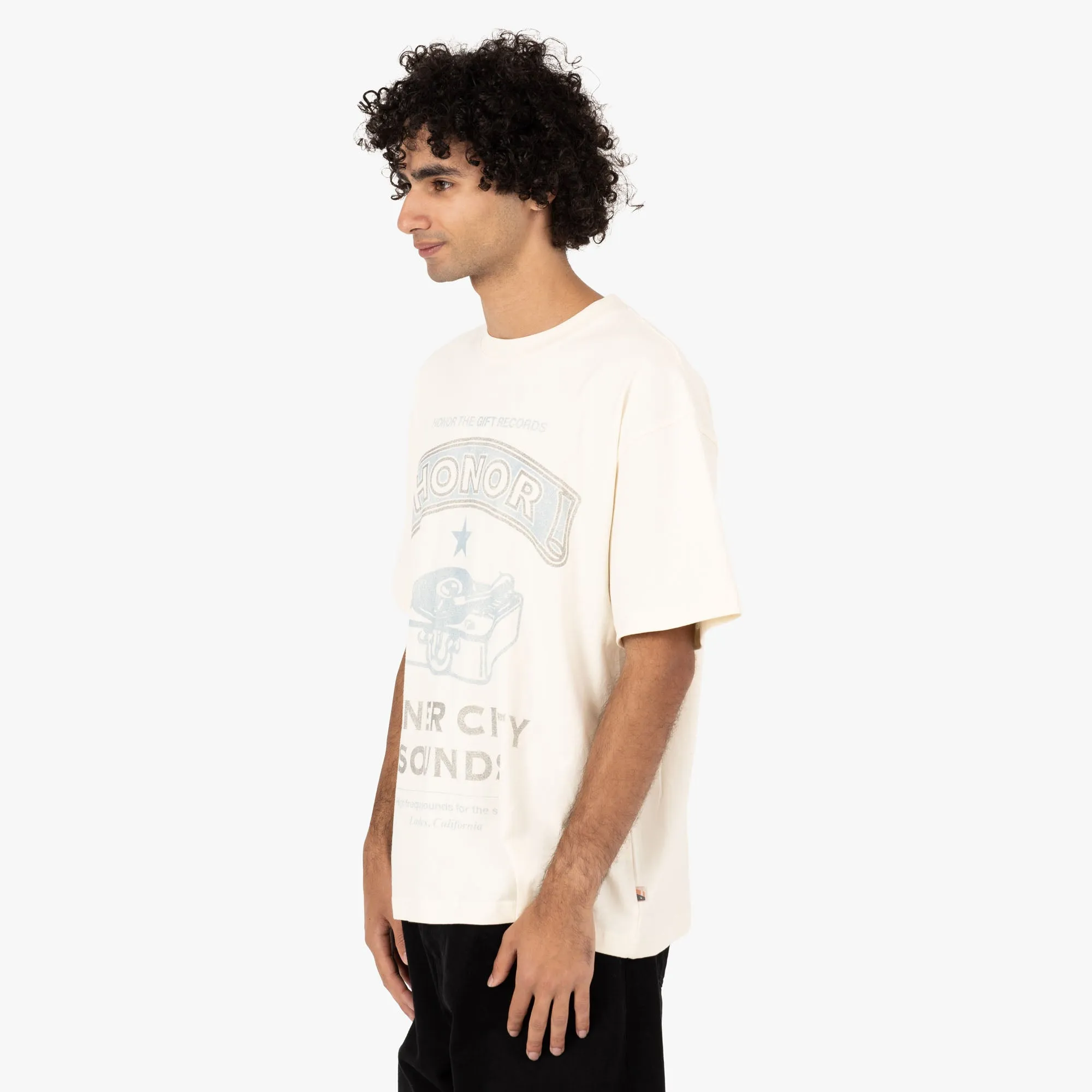 lounge pants silhouette Sun Protective Fabric Honor The Gift Honor Records T-shirt / Cream