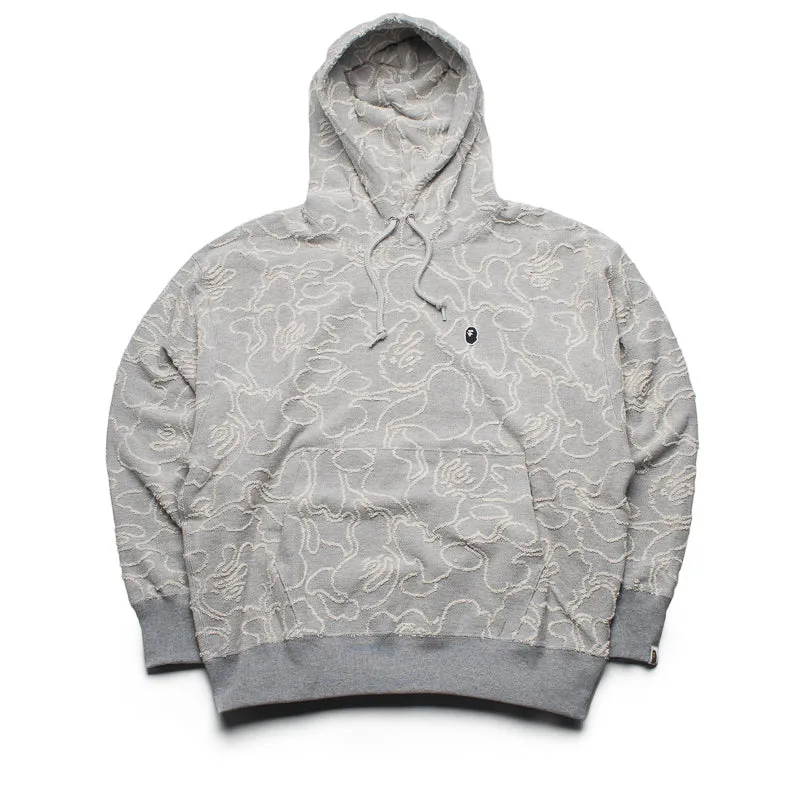 Beaver like Thermal Insulation Layer A Bathing Ape Line Camo Jacquard Pullover Hoodie - Grey