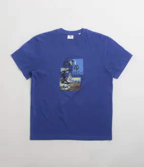 Brushed Cotton Blend Poetic Collective Skull T-Shirt - Blue
