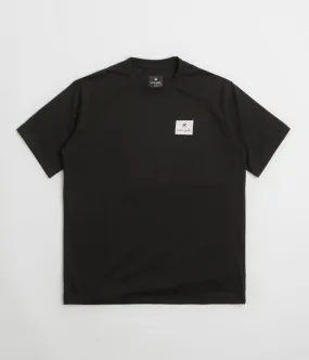 Split hem Snow Peak NSD Square Logo T-Shirt - Black
