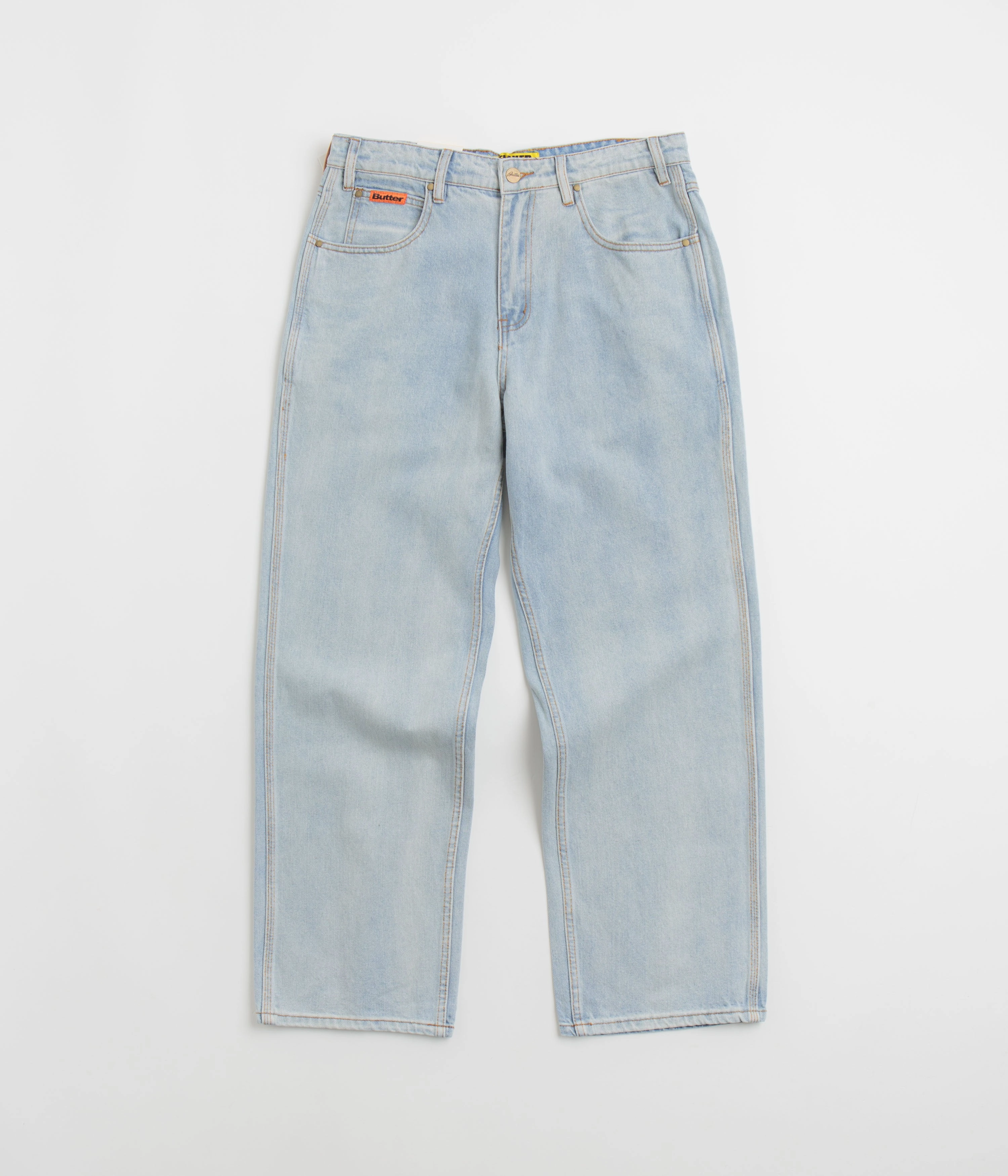 Thermal Regulating Smart Casual Butter Goods Relaxed Jeans - Light Blue / Blue