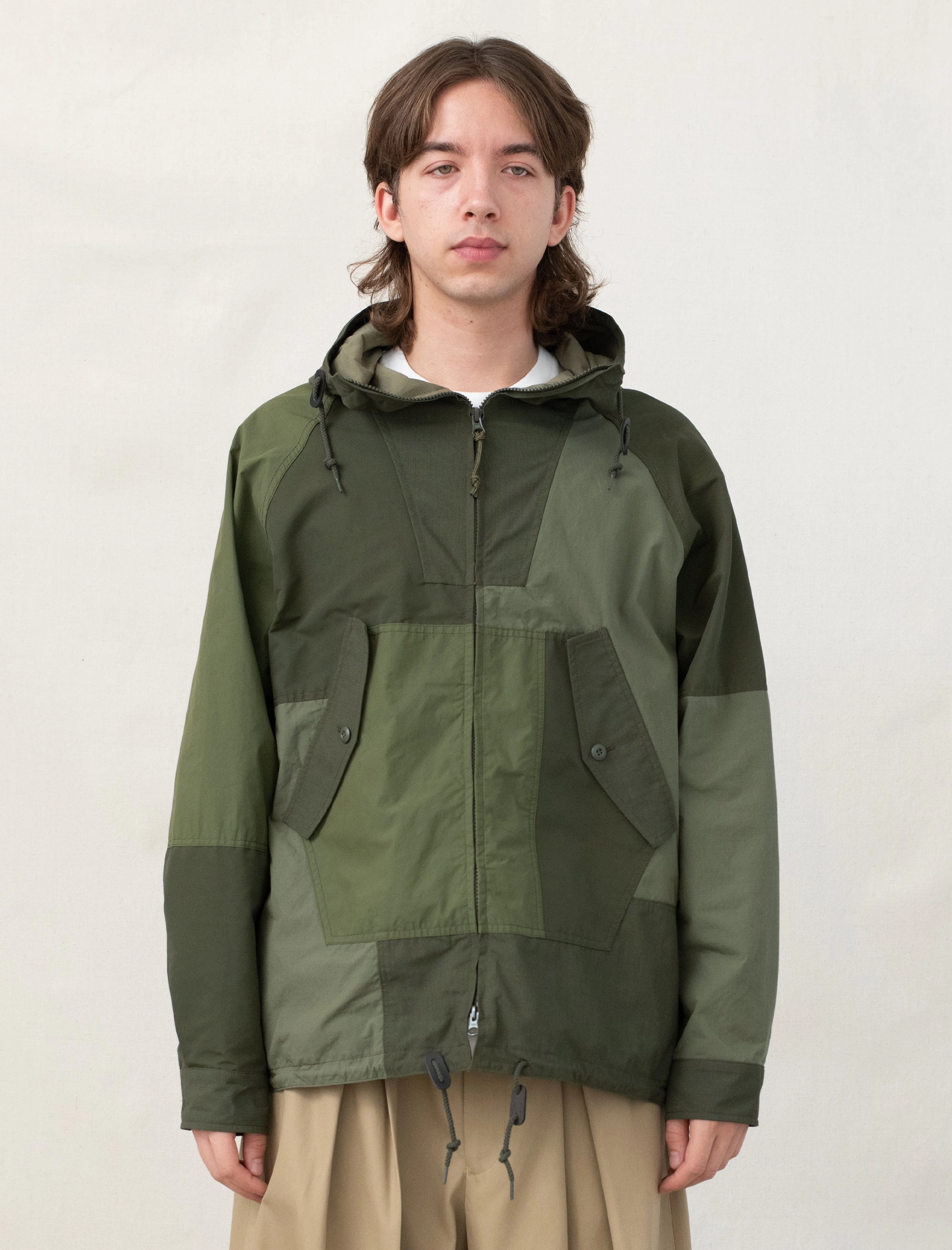 Blouson (Khaki Mix) Wool blend Outdoor Trip