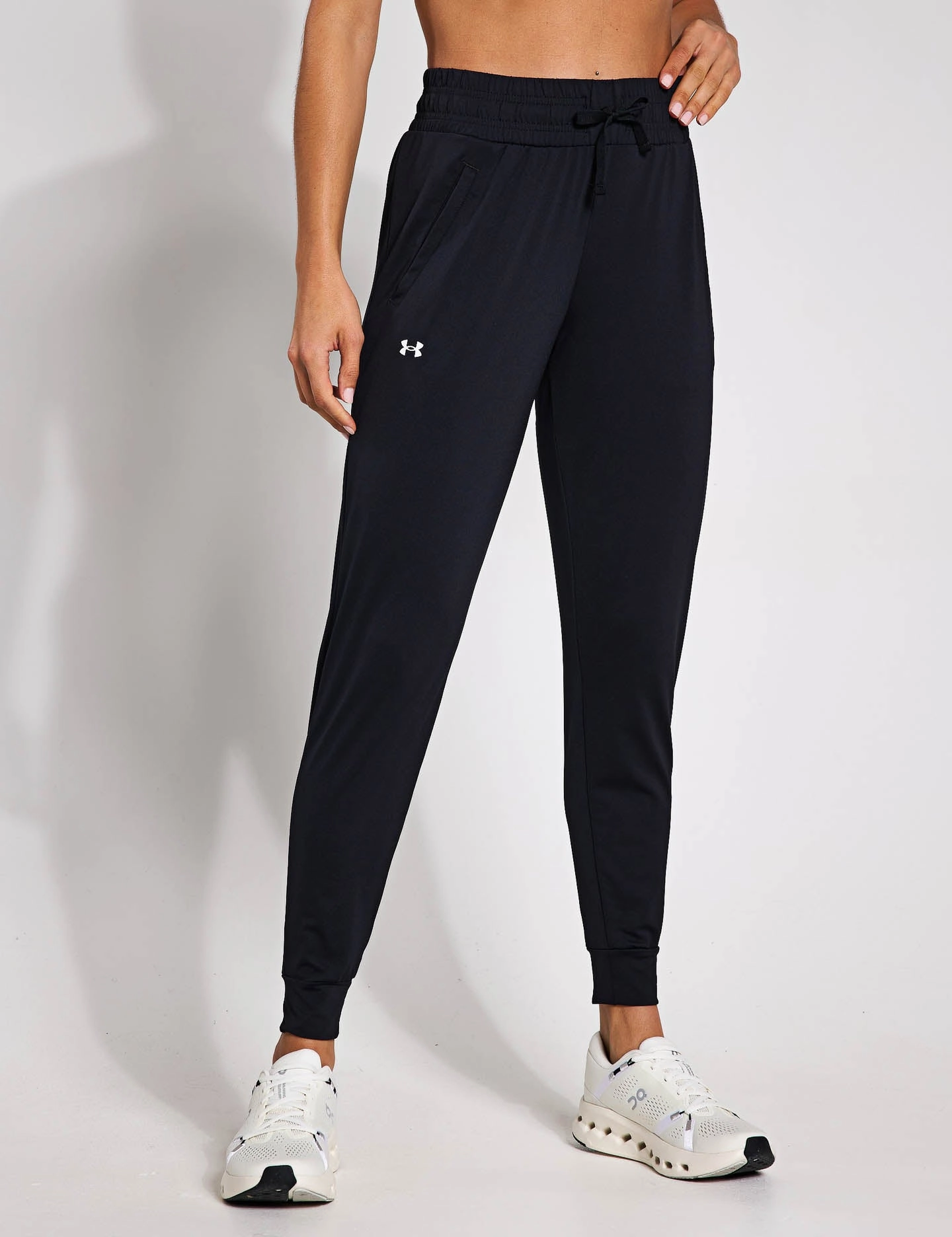 Tagless Neckline Comfort Soft Inner Lining UA Tech Pants - Black/White