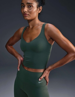 traditional warfare Alate Bra Tank - Vintage Green/White