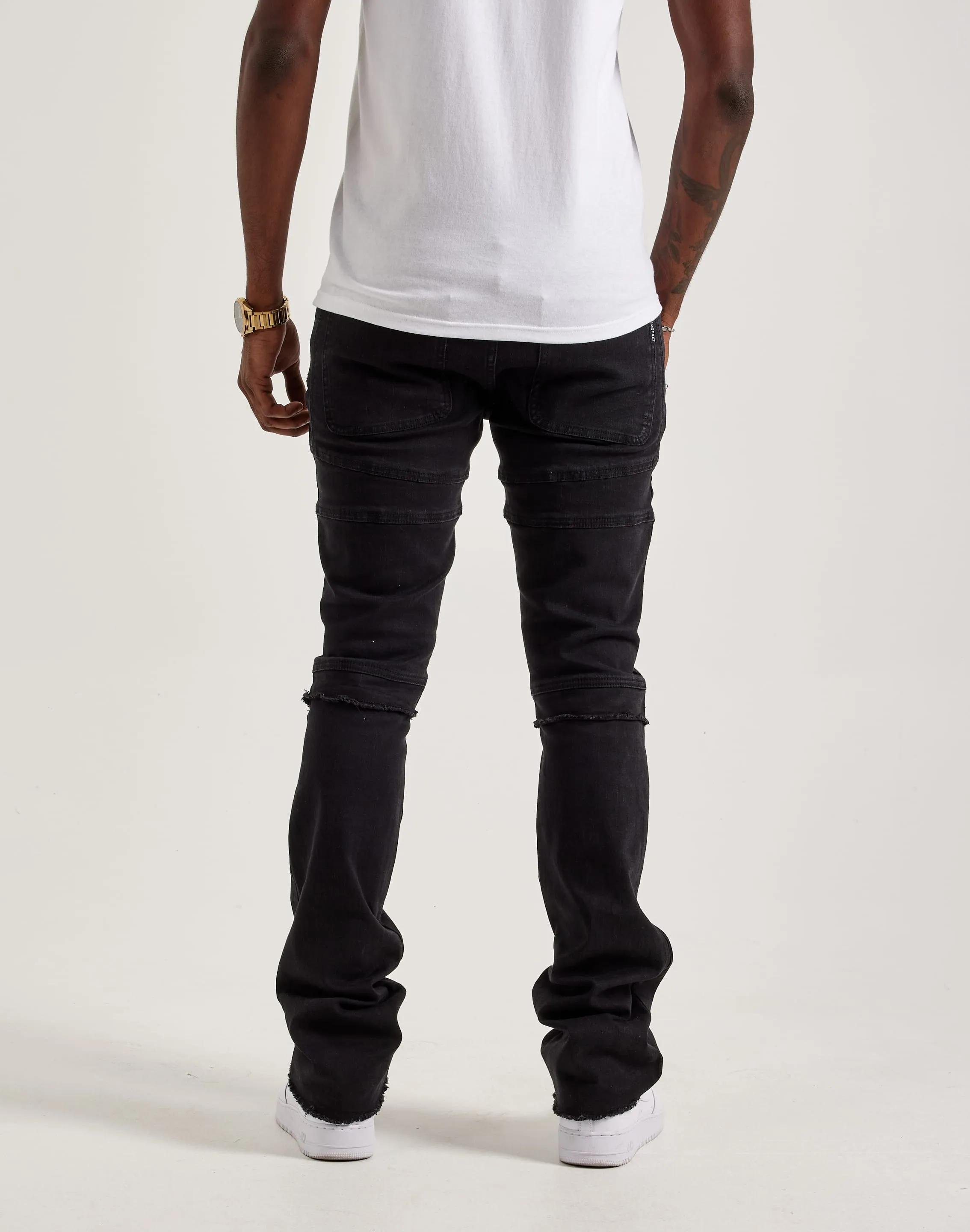 Kilogram Zipper Pocket Moto Jeans Breathable knit
