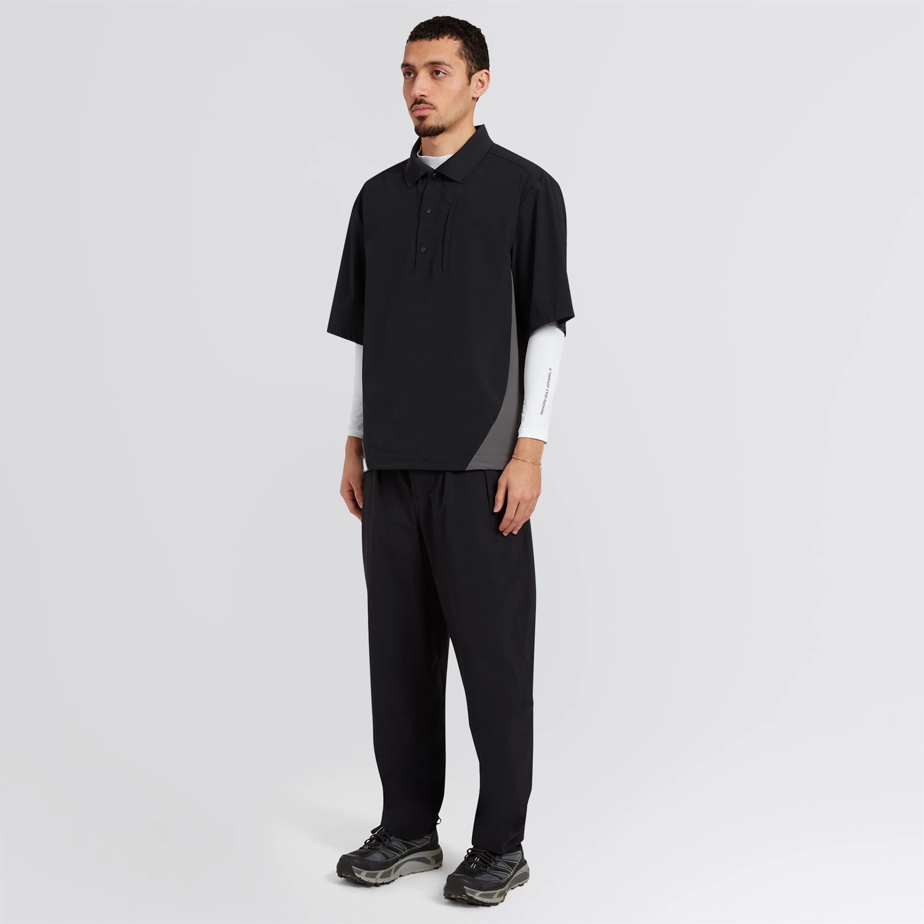 Contrast Trim Recycled Greenskeeper Trousers Black