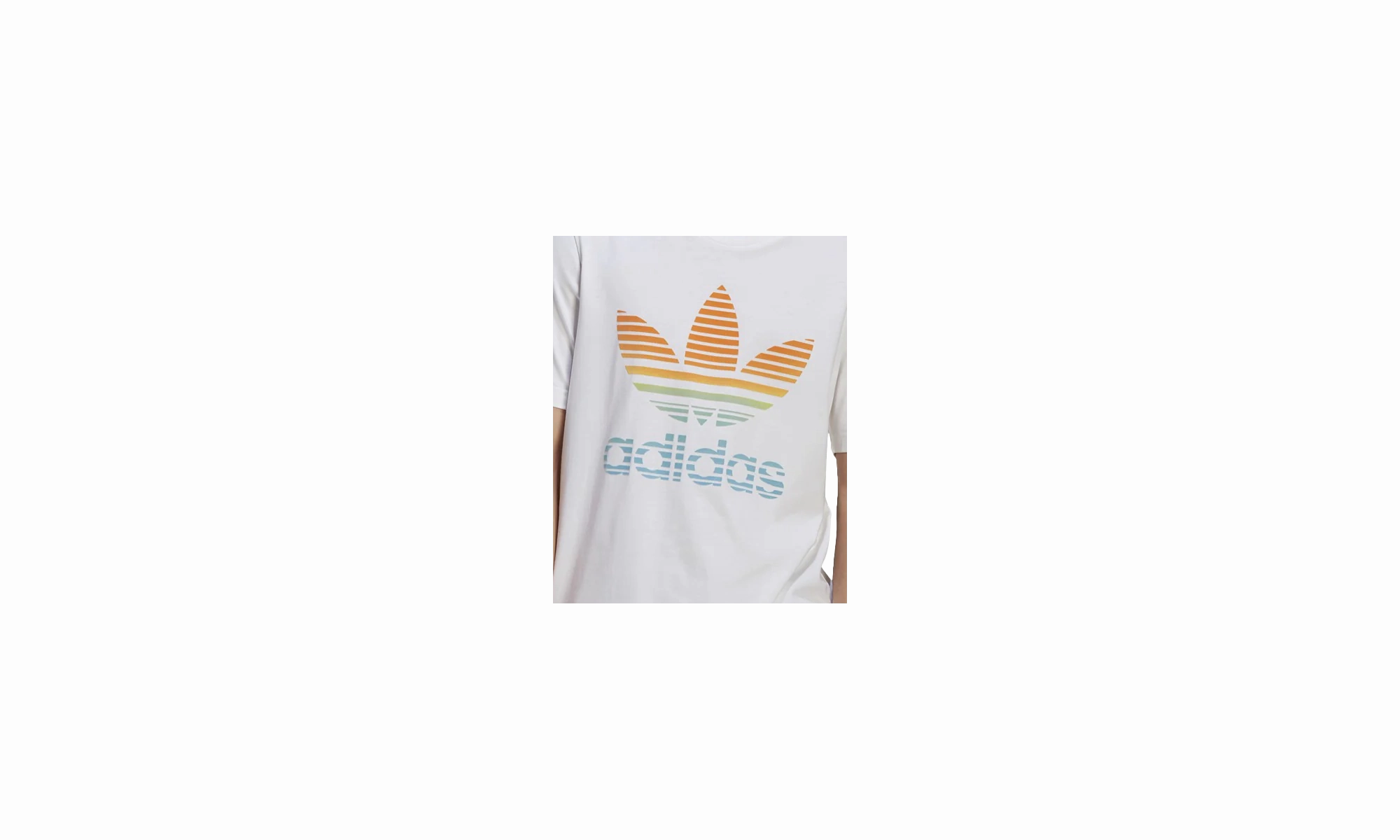 SoftTouch Mediterranean Air Ombre Trefoil Tee Shirt "White"