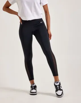 Nike Pro Mid-Rise Mesh-Paneled Leggings Light Ease