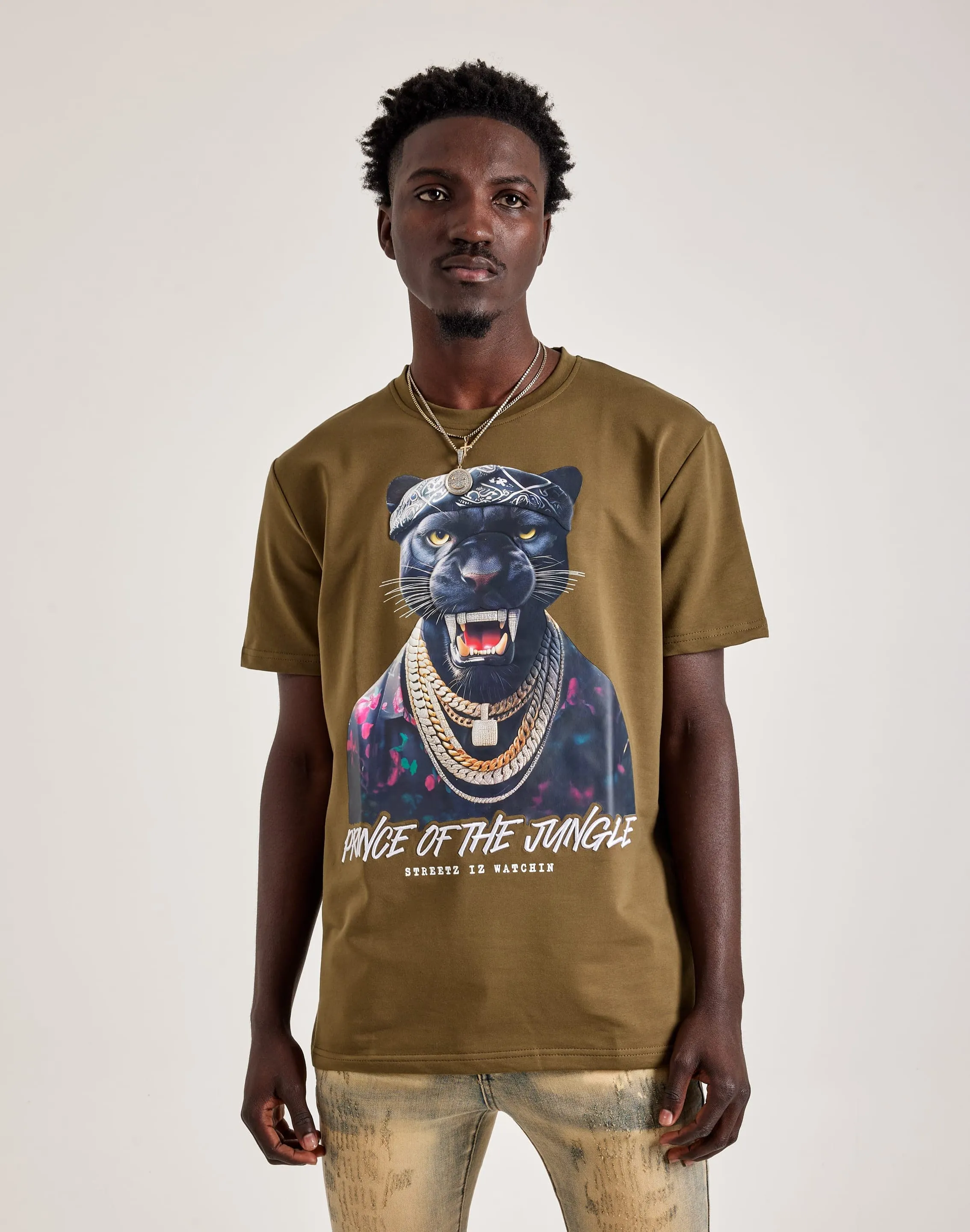 Streetz Iz Watchin Prince Of The Jungle Tee AntiClingFabric
