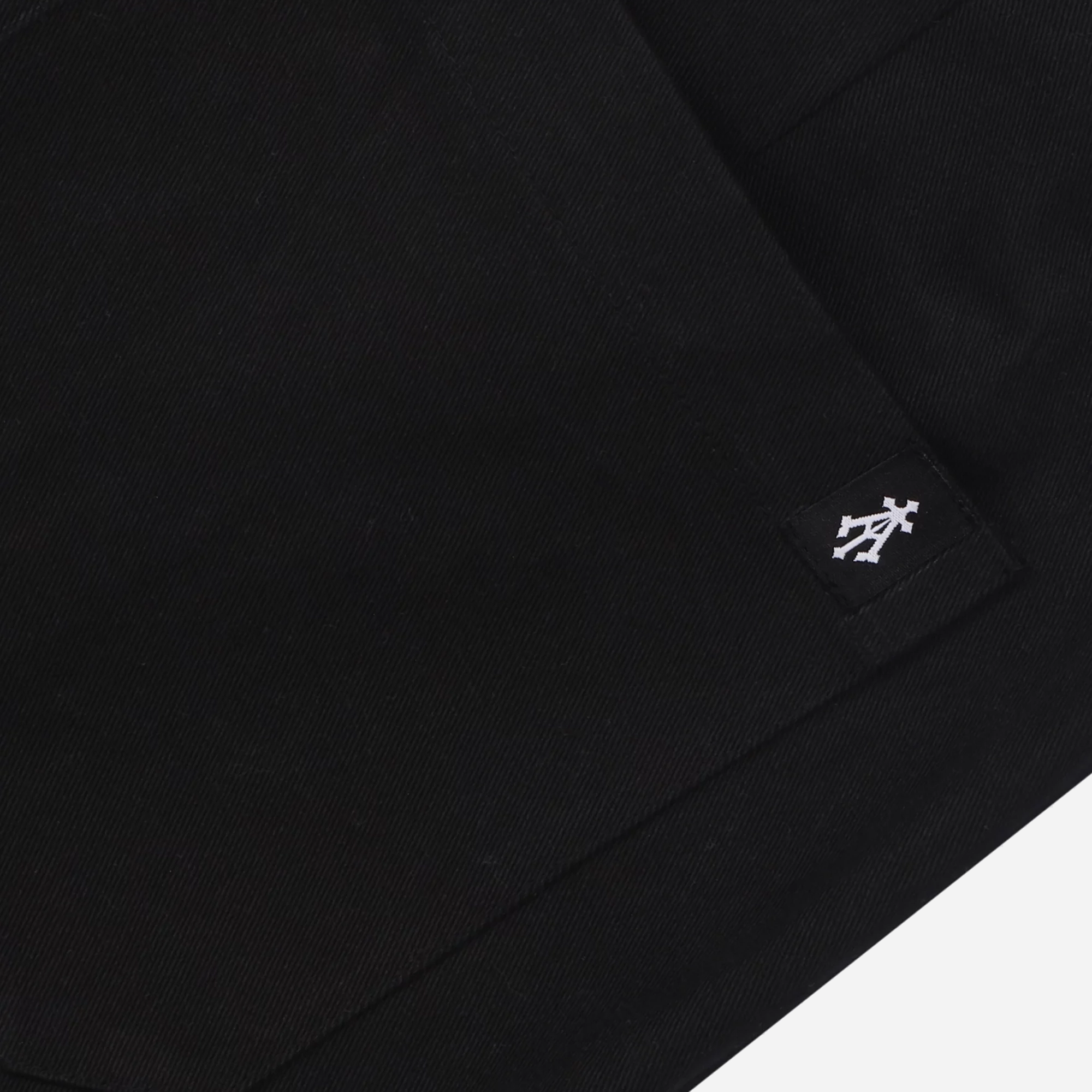 clean look ALMOST GODS | CONSTRUCTED TWILL PANTS { BLACK
