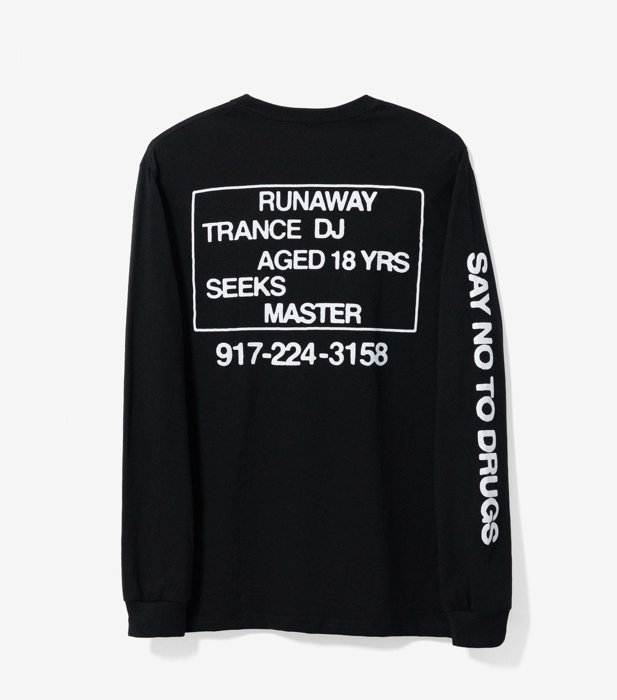 Trance DJ L.S. Tee (Black) FrictionResistant Trim MultipanelLayout