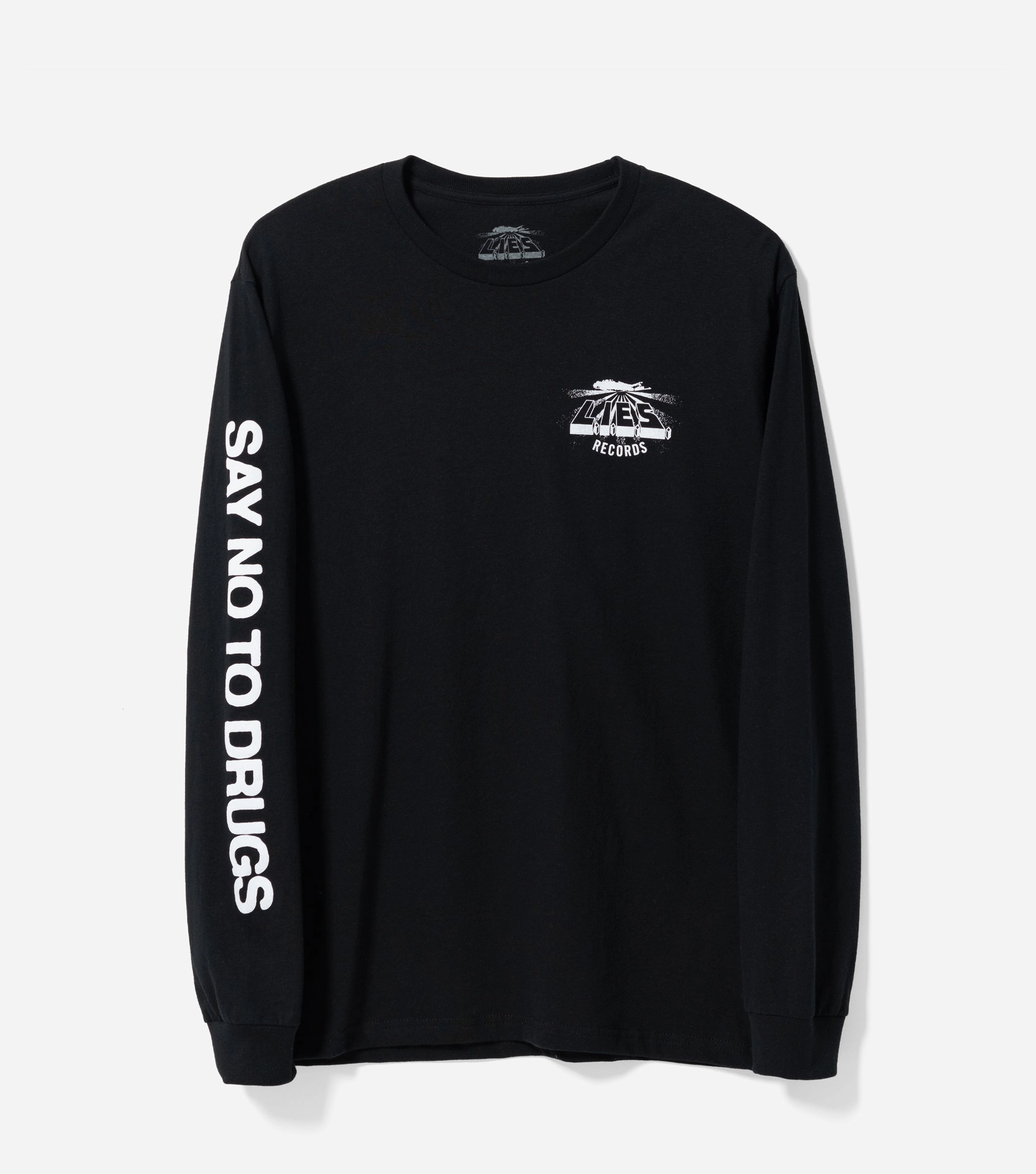 Trance DJ L.S. Tee (Black) Minimalist Styling FlatlockSeams