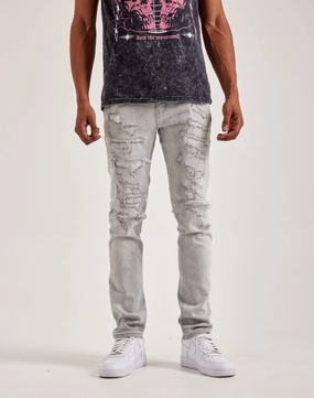 AbrasionResistant WAIMEA Skinny Rip & Repair Denim Jeans