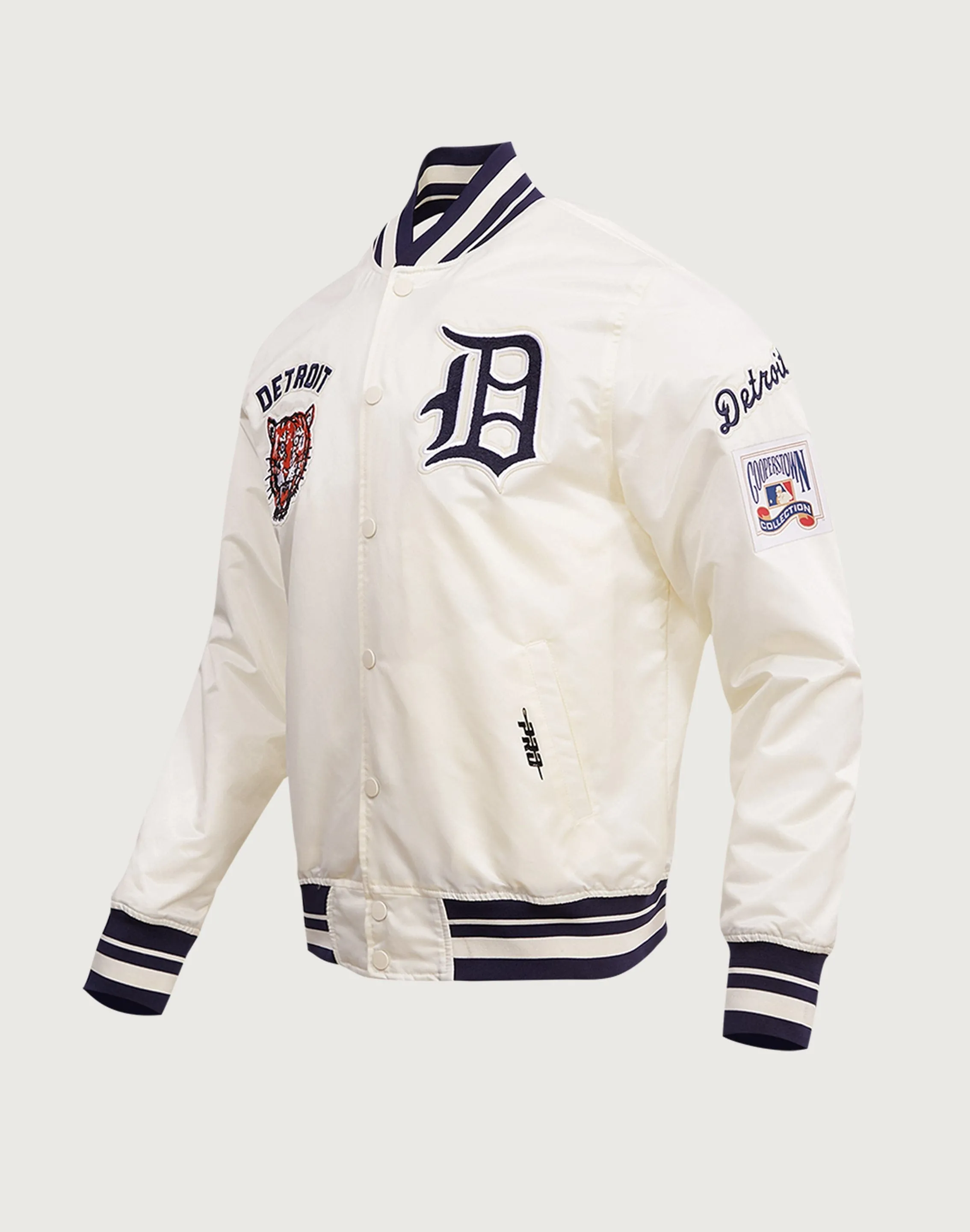 Clear Glow Pro Standard MLB Detroit Tigers Retro Classic Rib Satin Jacket