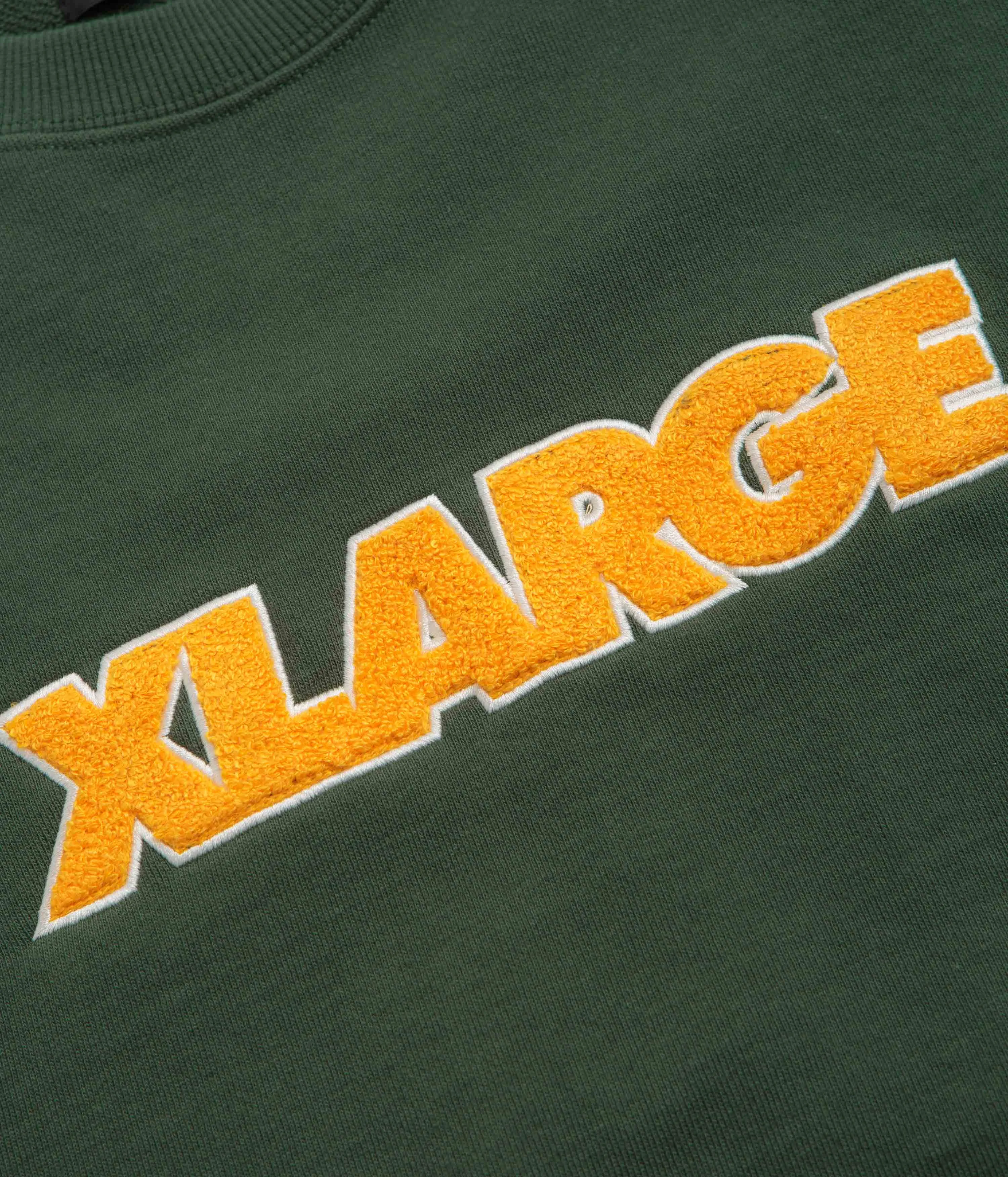 XLarge Chenille Standard Logo Crewneck Sweatshirt - Green Outdoor Activity