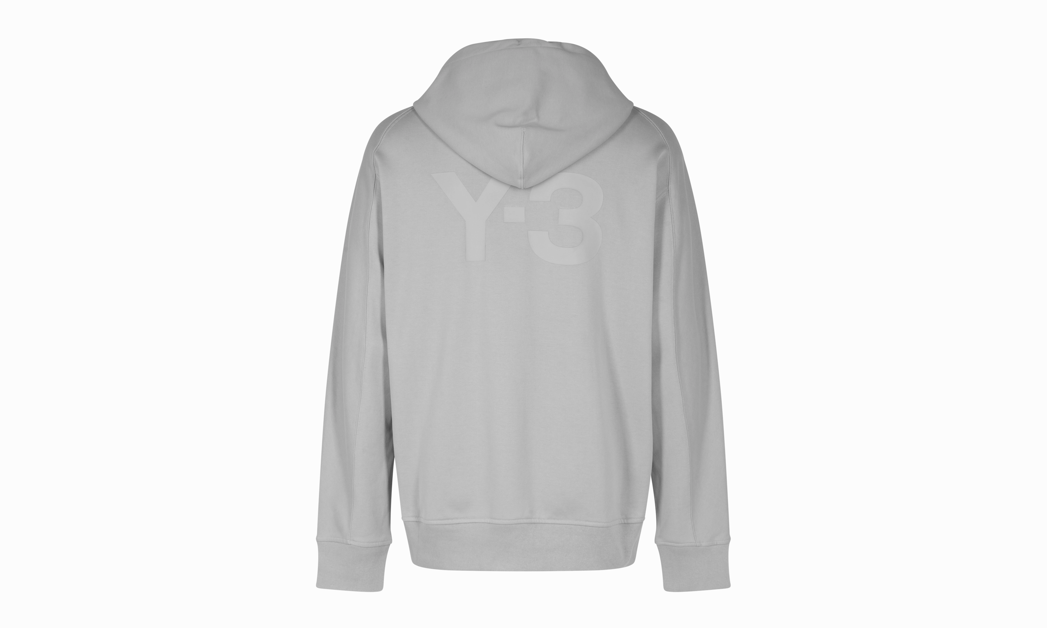 Y-3 Logo Printed Hoodie "GREY"