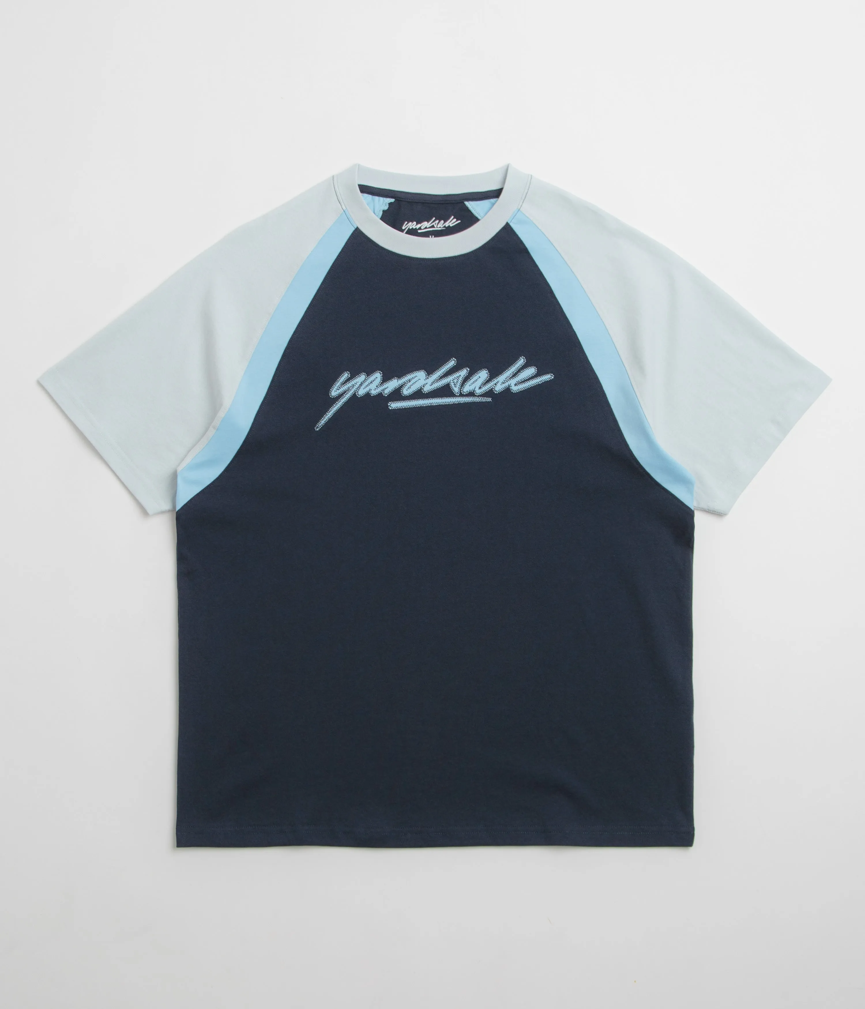 V neck Yardsale Daze T-Shirt - Blue