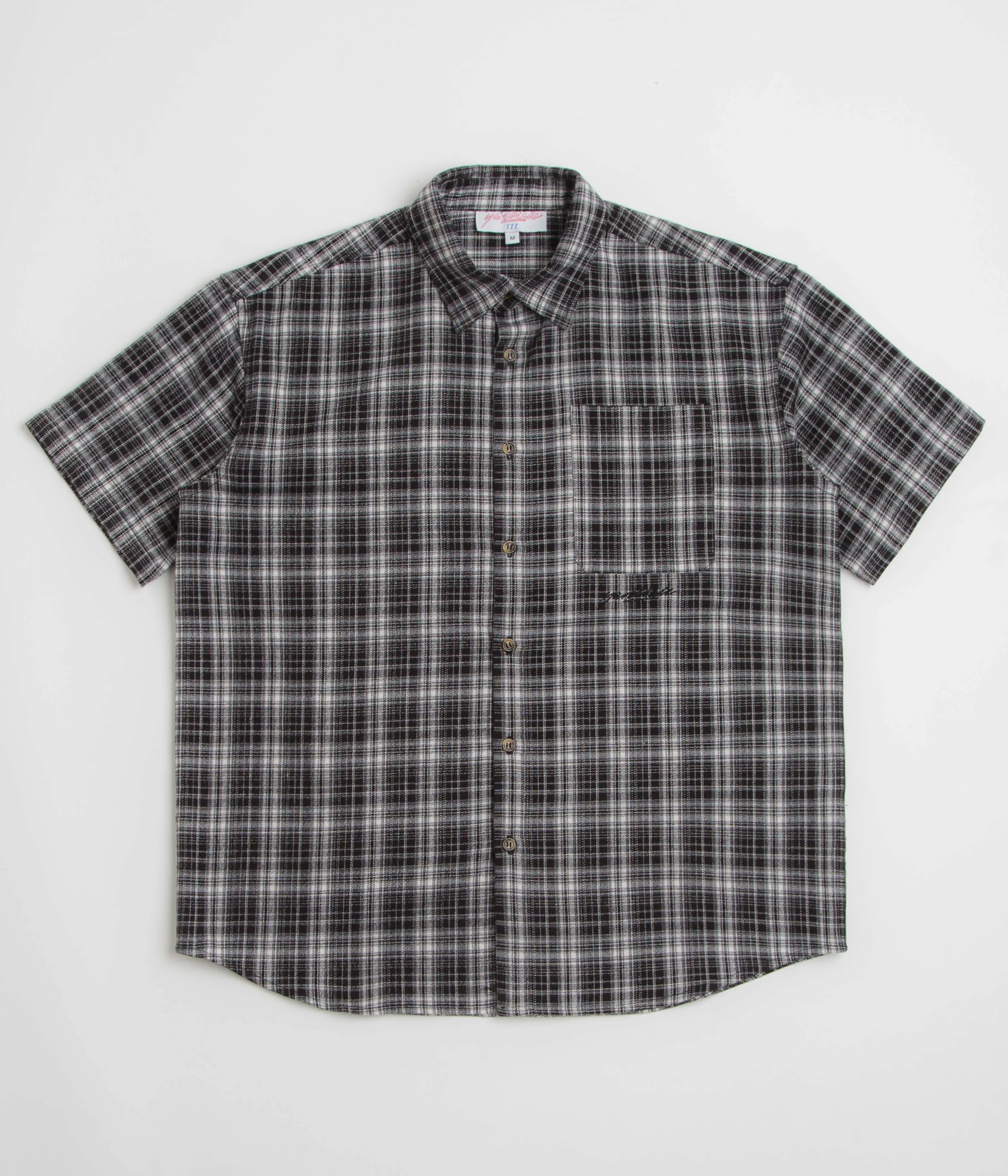 Plaid Design Yardsale Faded Plaid Shirt - Black