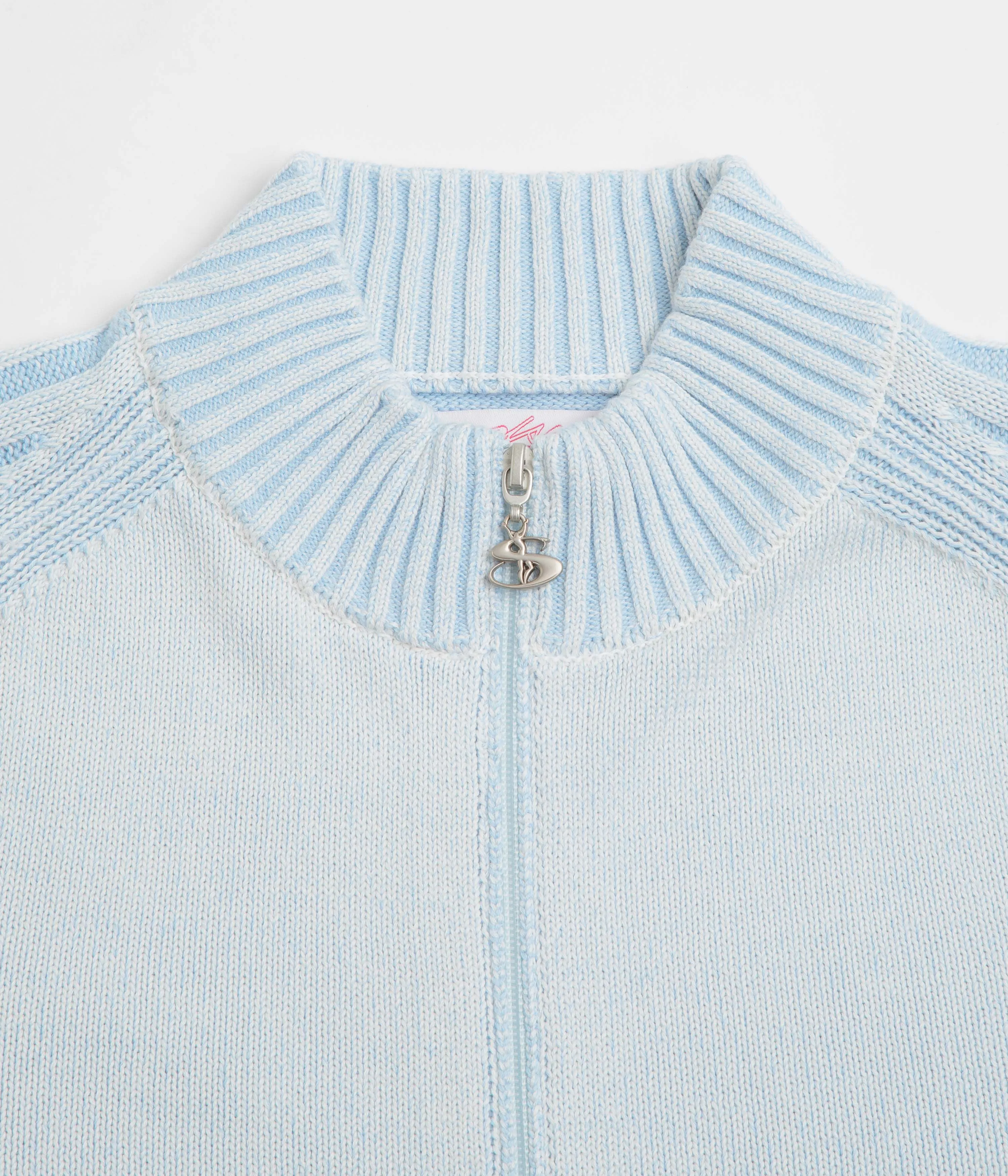 Yardsale Heathered Phantasy Full Zip Sweatshirt - Blue product chambray casualness UV Protection