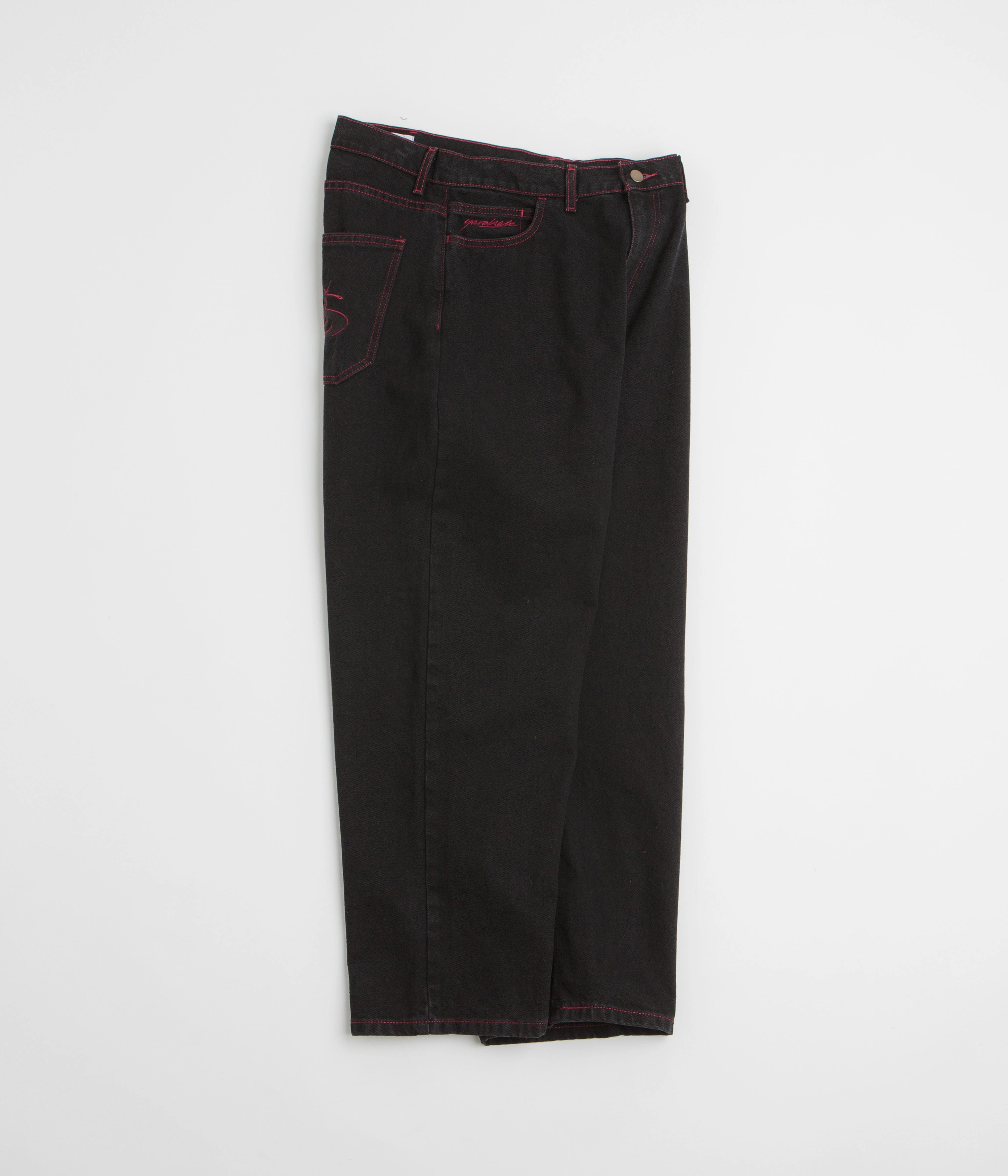 Yardsale Phantasy Jeans - Black / Red Basic Utility Soft Brushed Lining