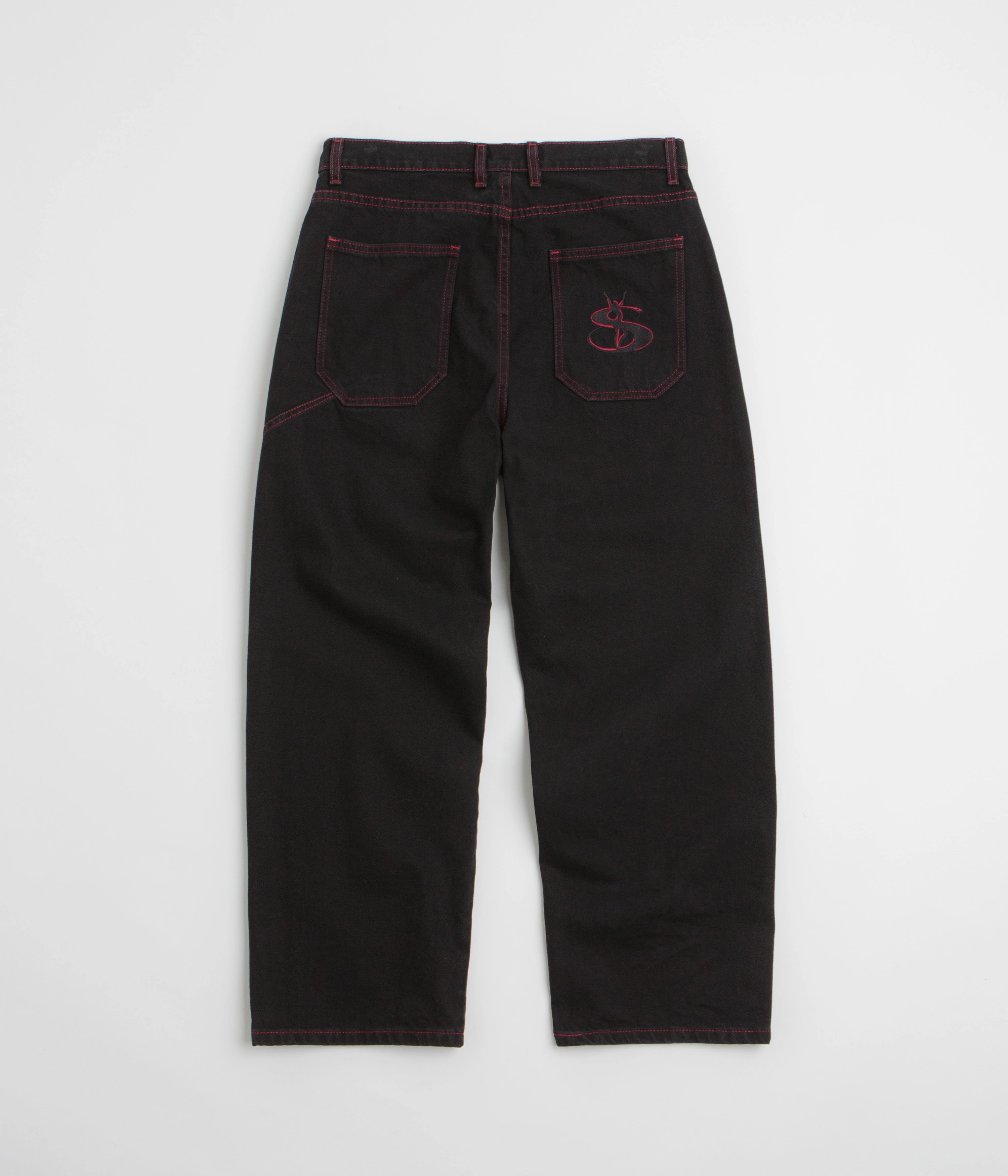 Anti Pilling Fabric Yardsale Phantasy Jeans - Black / Red
