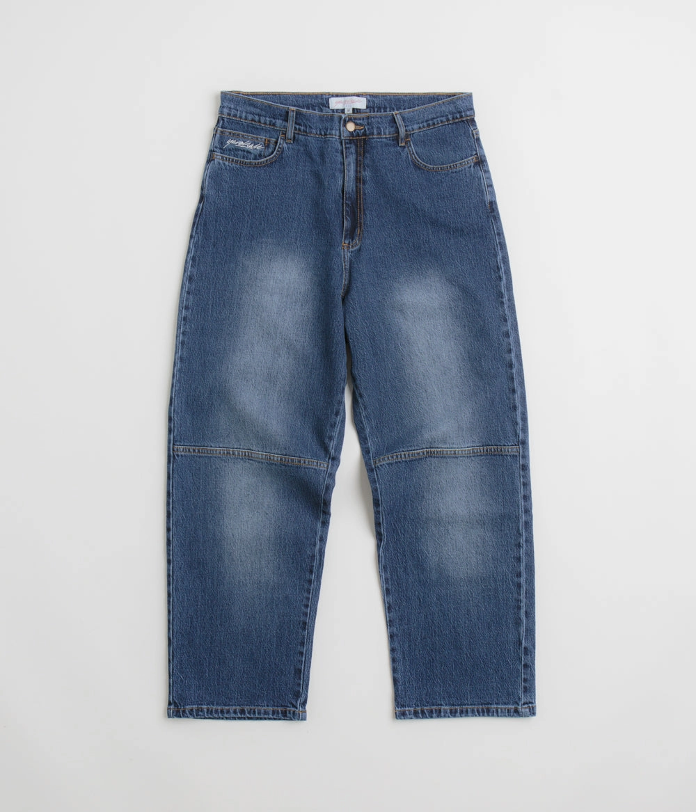 Family Style Gym Ready Daily Wear Yardsale Phantasy Panel Jeans - Denim / Faded