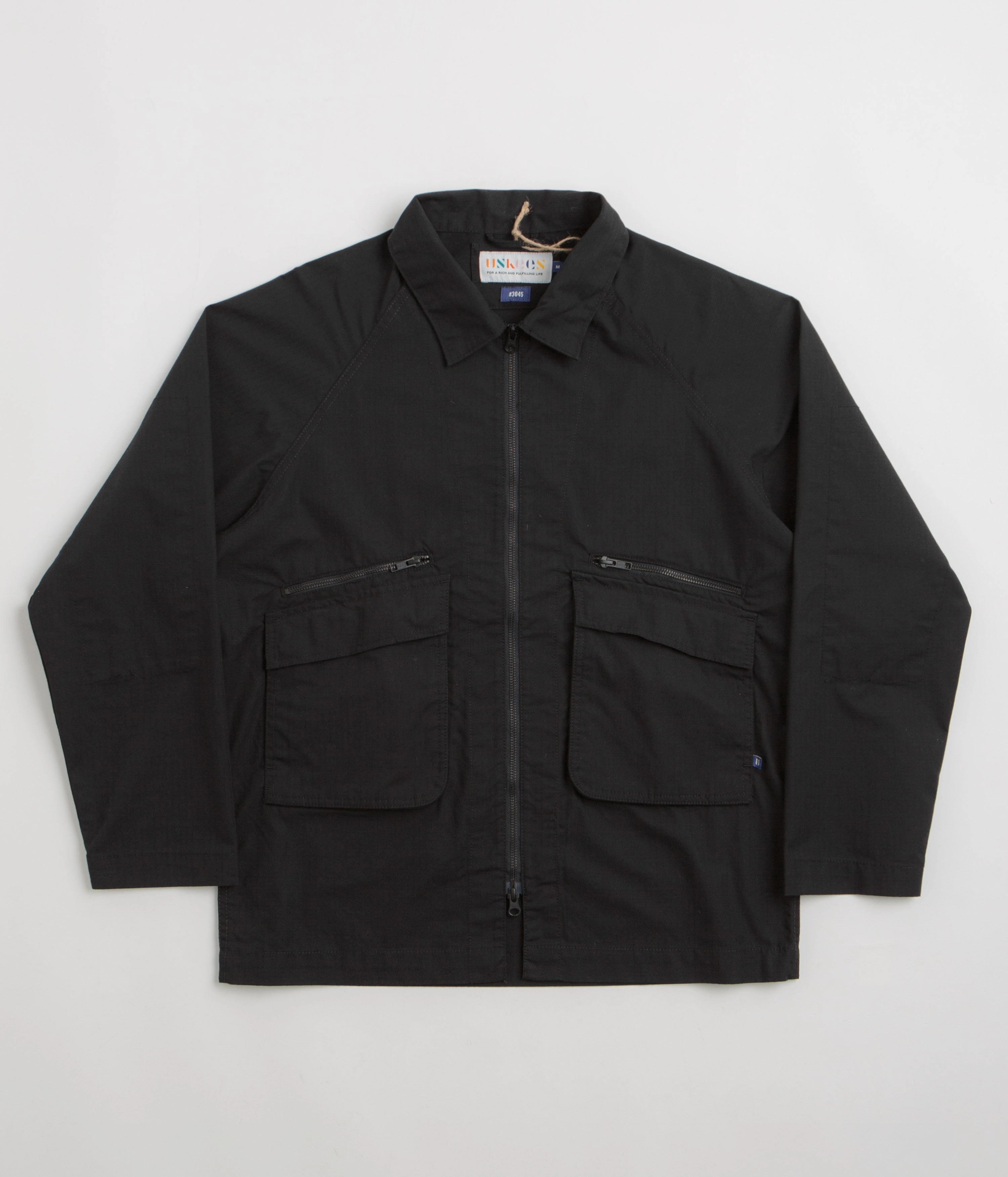 Uskees 3045 Ripstop Field Jacket - Black Nano Coated Fabric