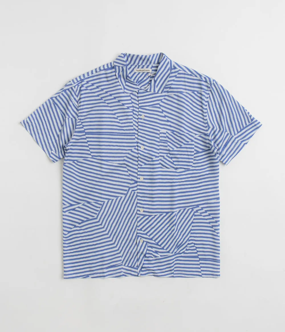 Versatile use Performance Fabric YMC Malick Shirt - Blue / White