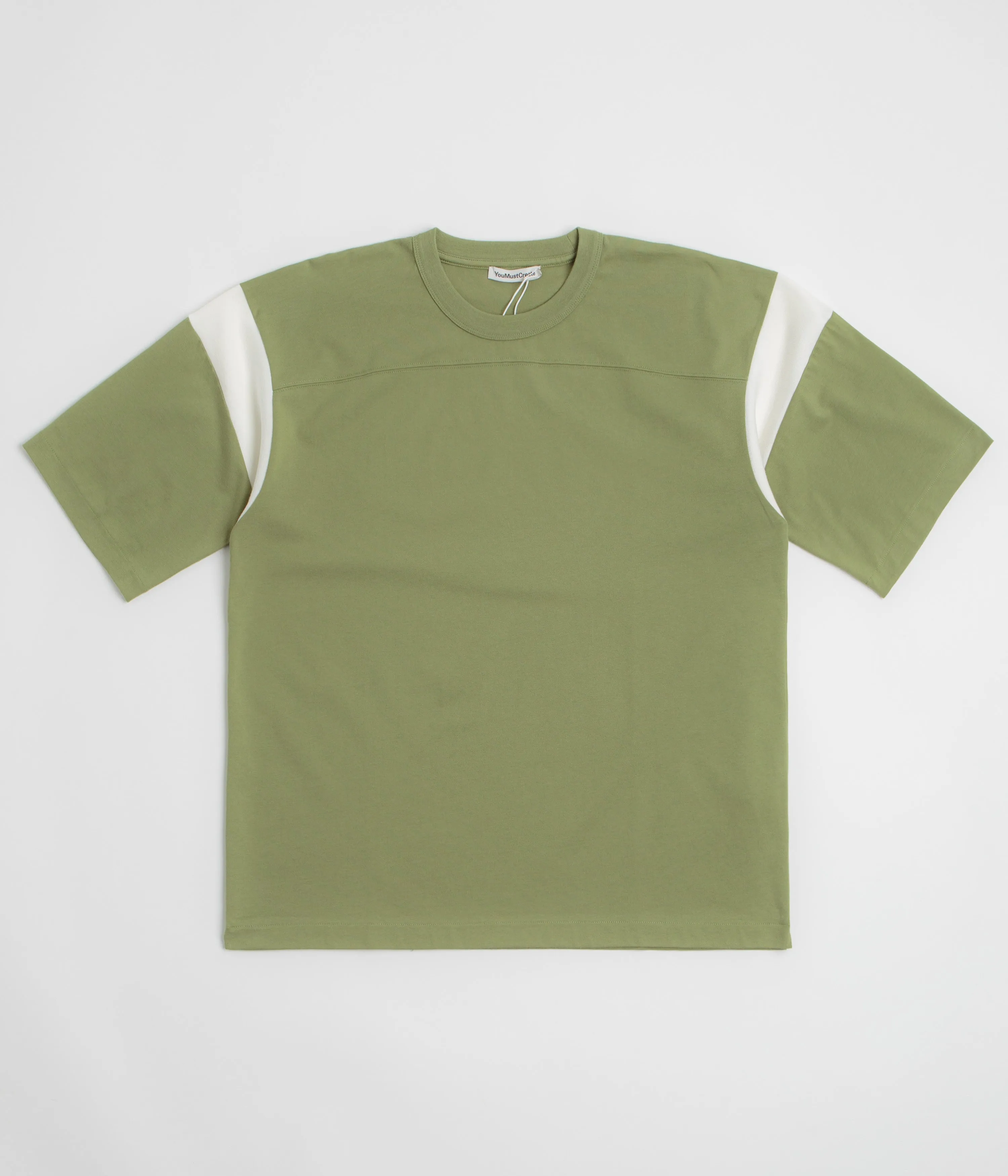 YMC Skate T-Shirt - Green / White Job Interview