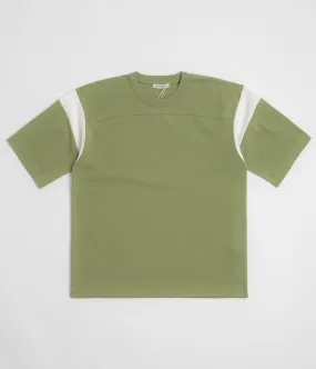 YMC Skate T-Shirt - Green / White Social Meetup