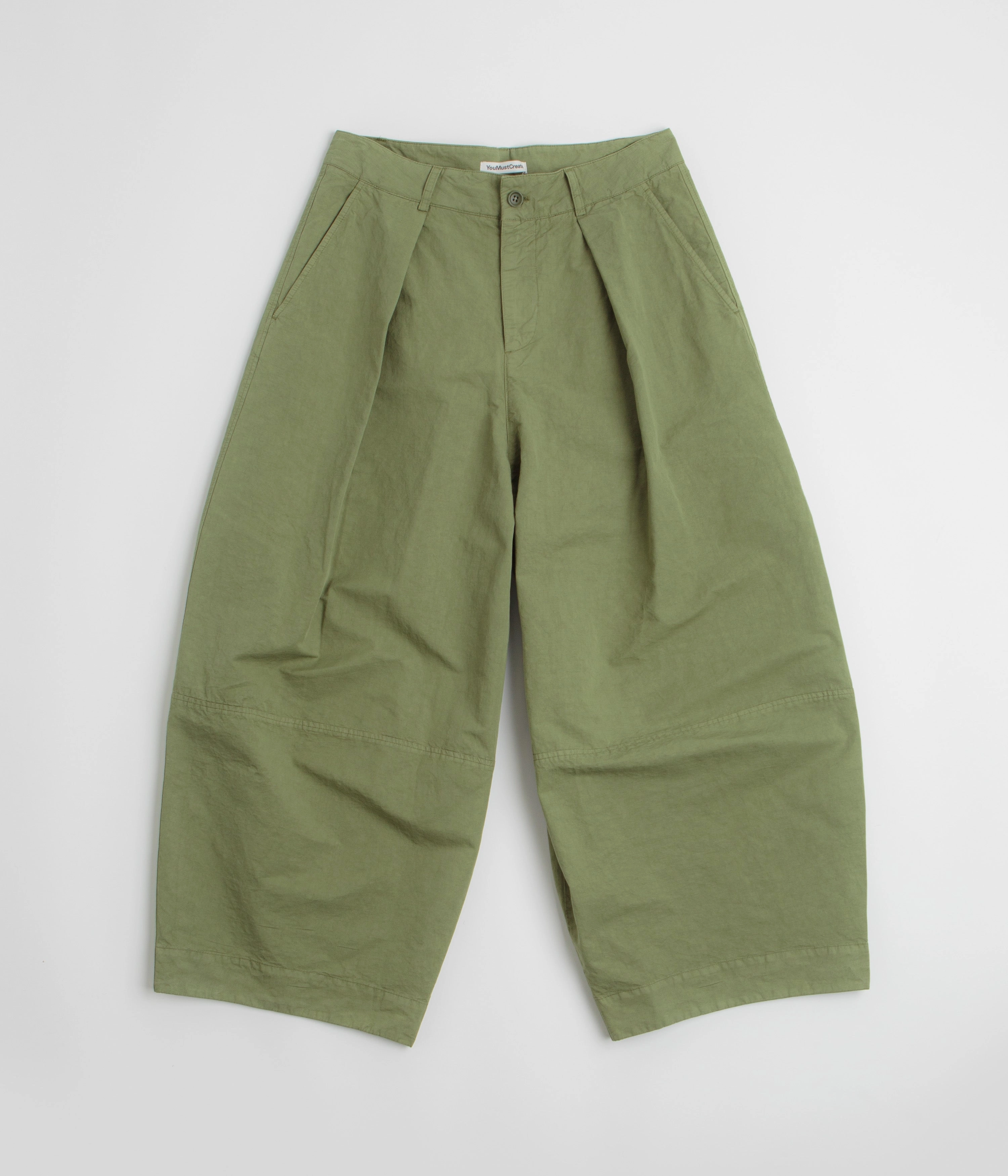 YMC Deadbeat Trousers - Green Adjustable Fit Light Reflective Details