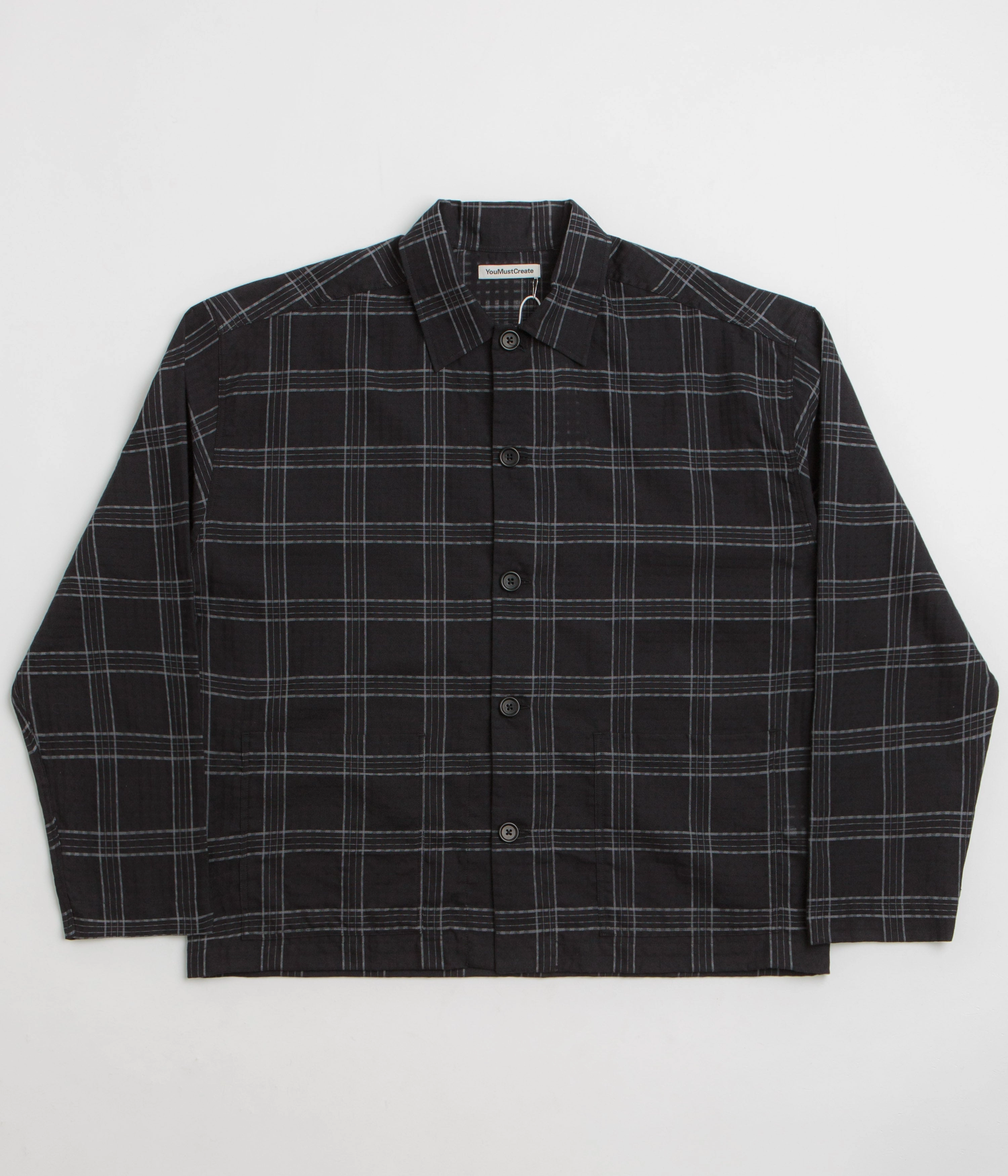 YMC PJ Overshirt - Black / Grey Flexible Shoulder Panels
