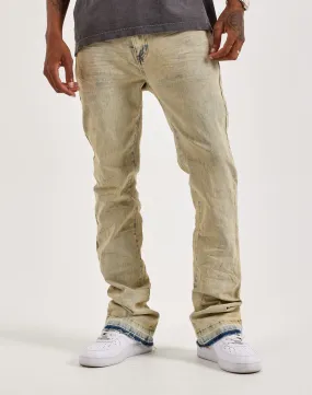 WAIMEA Flared Denim Jeans Pure Tone Metal Core