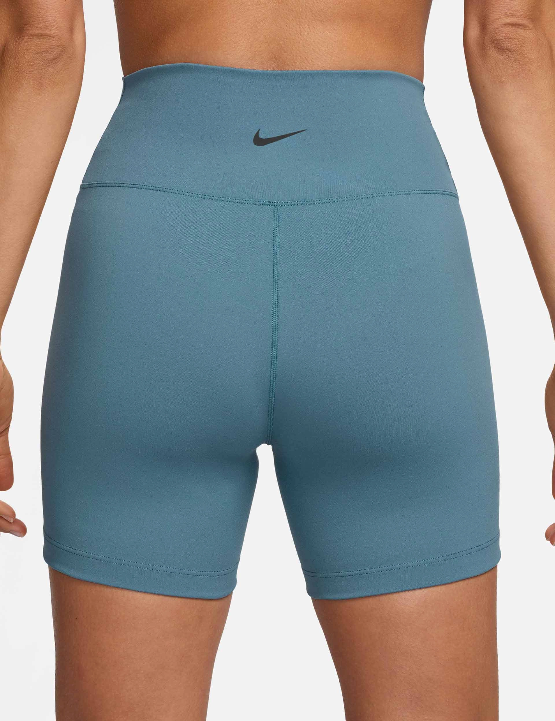 All Day Comfort One High Waisted 5" Biker Shorts - Smokey Blue/Black