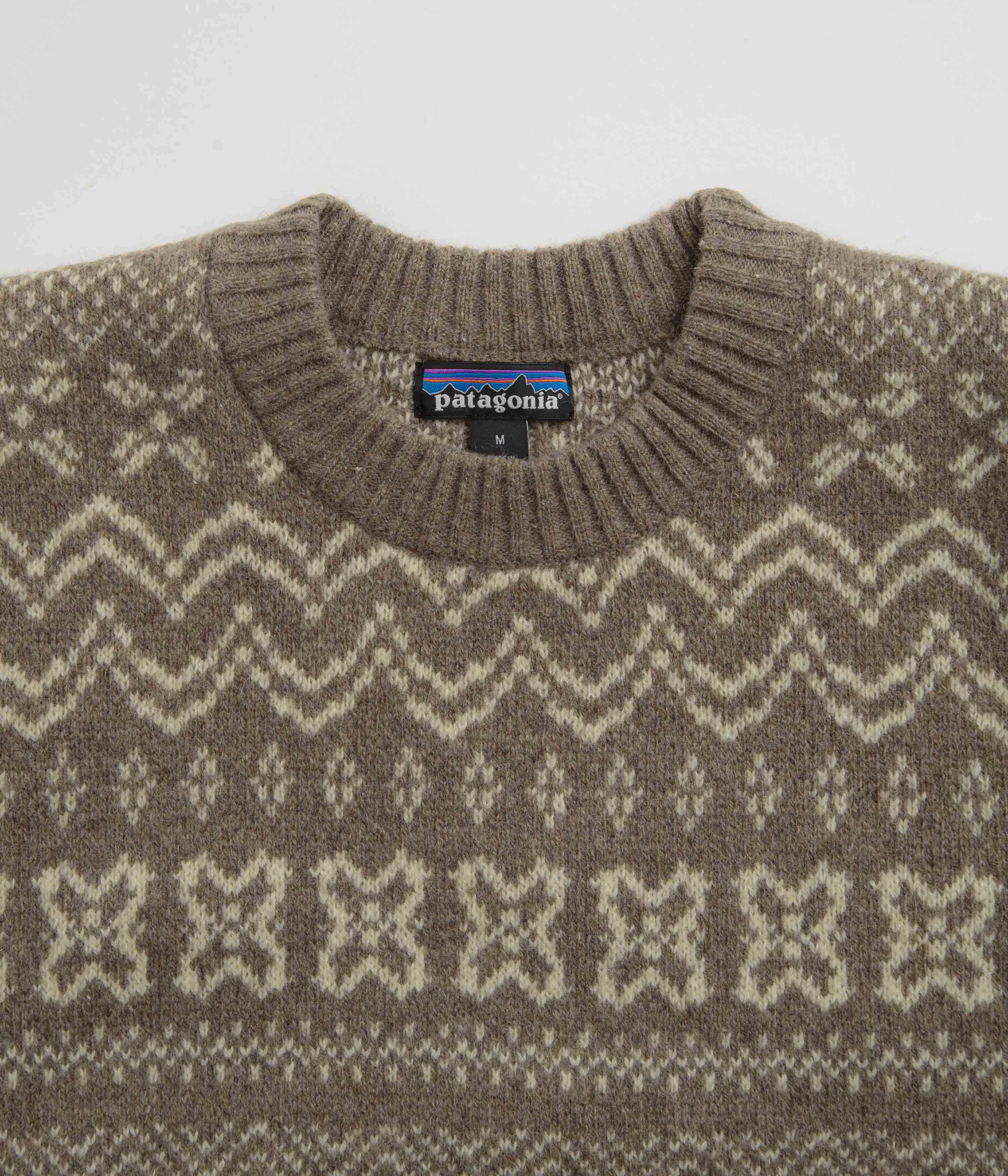 jewelry accents Athleisure Wear Patagonia Recycled Wool Sweatshirt - Helmsman: Seabird Grey