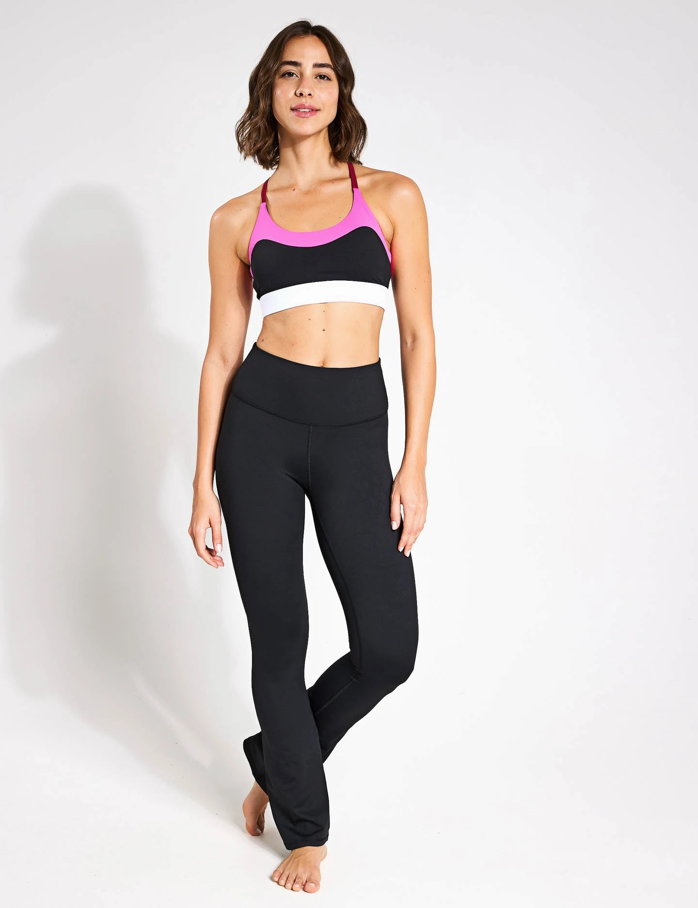 Zara Bootcut Legging Fit - Black Mesh Panel Casual Wearer Indoor Ready