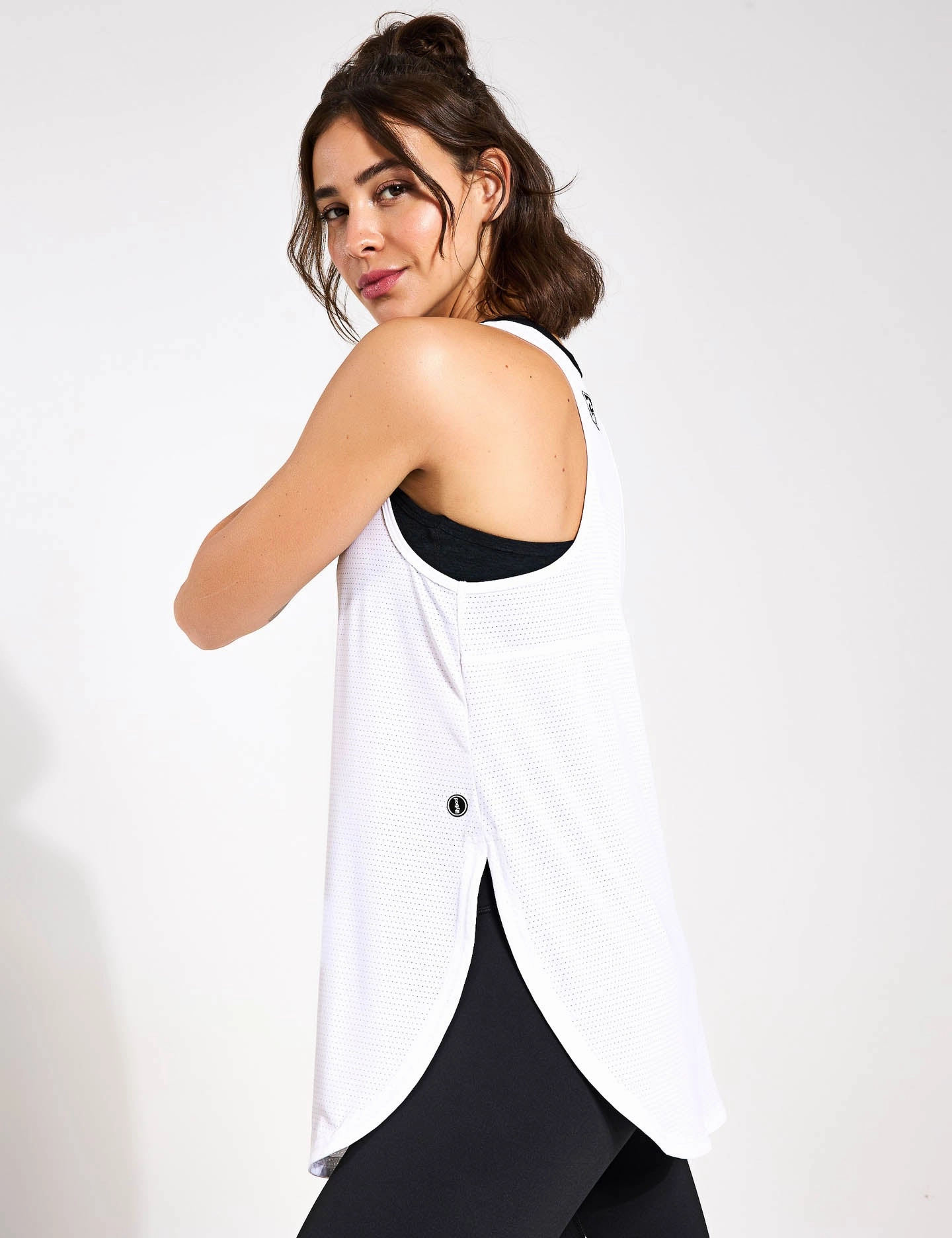 Zela Tank Top - White Durable Stitching