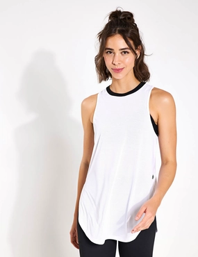 Zela Tank Top - White Minimalist Aesthetic Easy Care Material