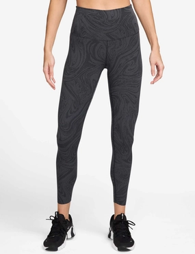 Zenvy High Waisted 7/8 Printed Leggings - Black/Dark Smoke Grey No irritation Lightweight Material Unisex Style