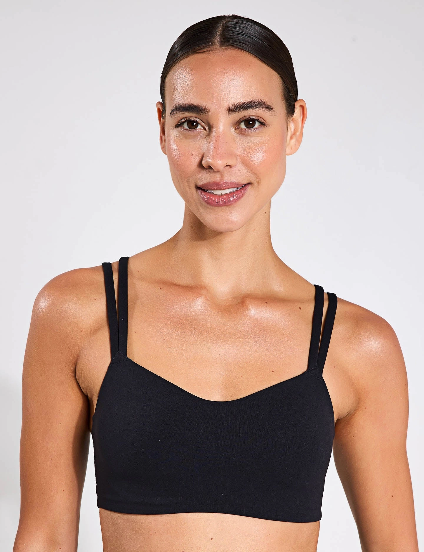 Strapless Zenvy Strappy Sports Bra - Black/Sail