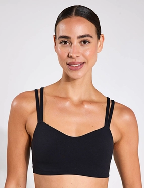 Zenvy Strappy Sports Bra - Black/Sail Personalized seams elastic waistband