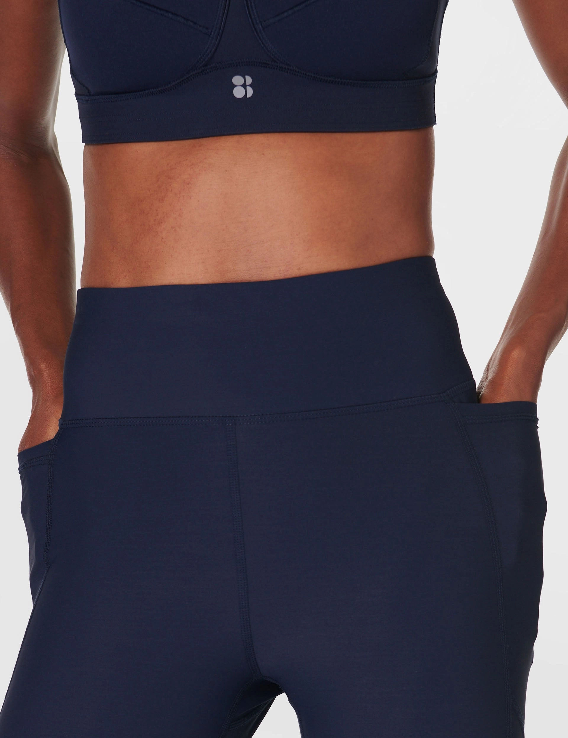 Fitness Mode Zero Gravity 7/8 Illuminate Running Tight - Navy Blue
