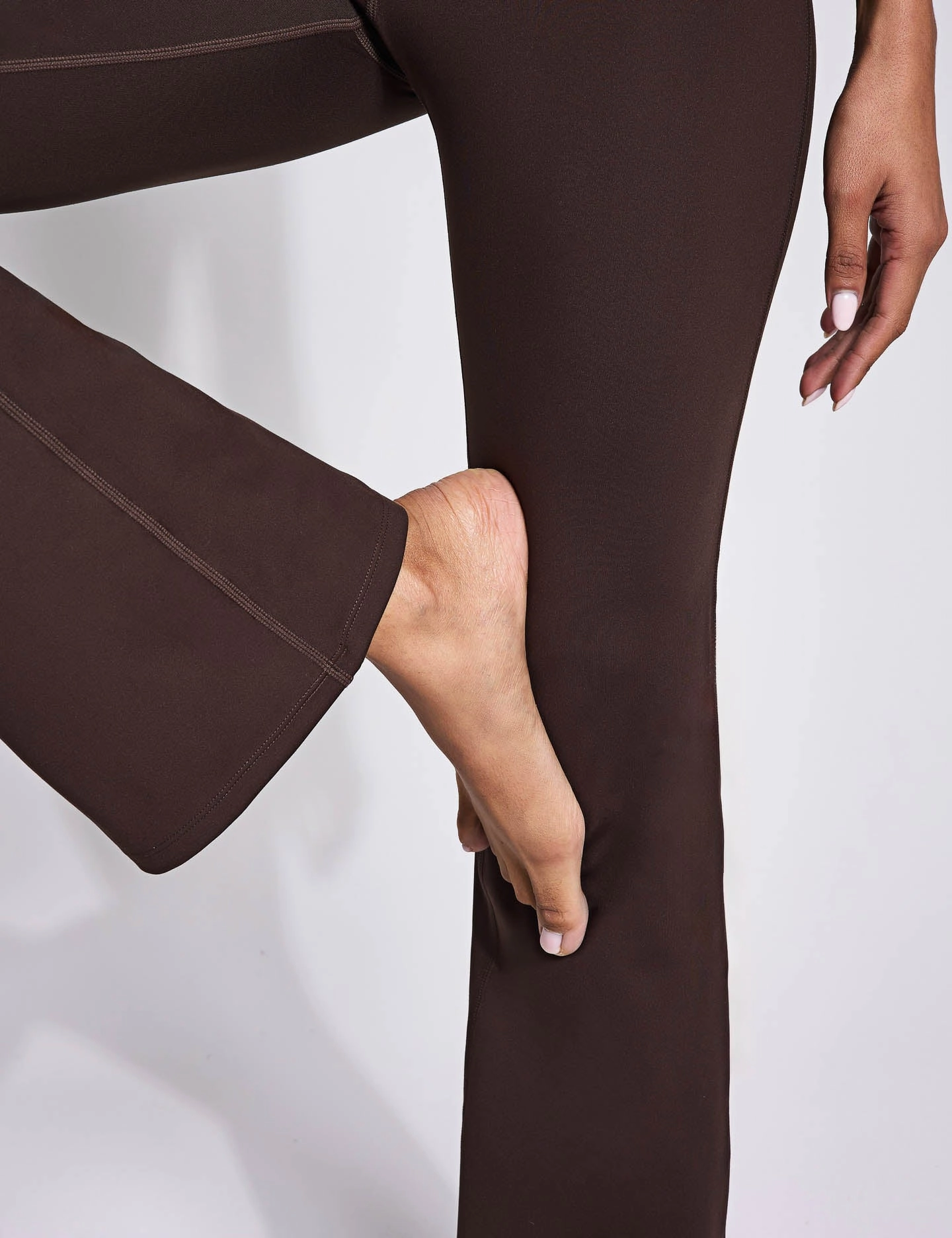 Compressive Flare Legging - Cocoa Bean For Adults City Walk Thumb Hole Sleeve