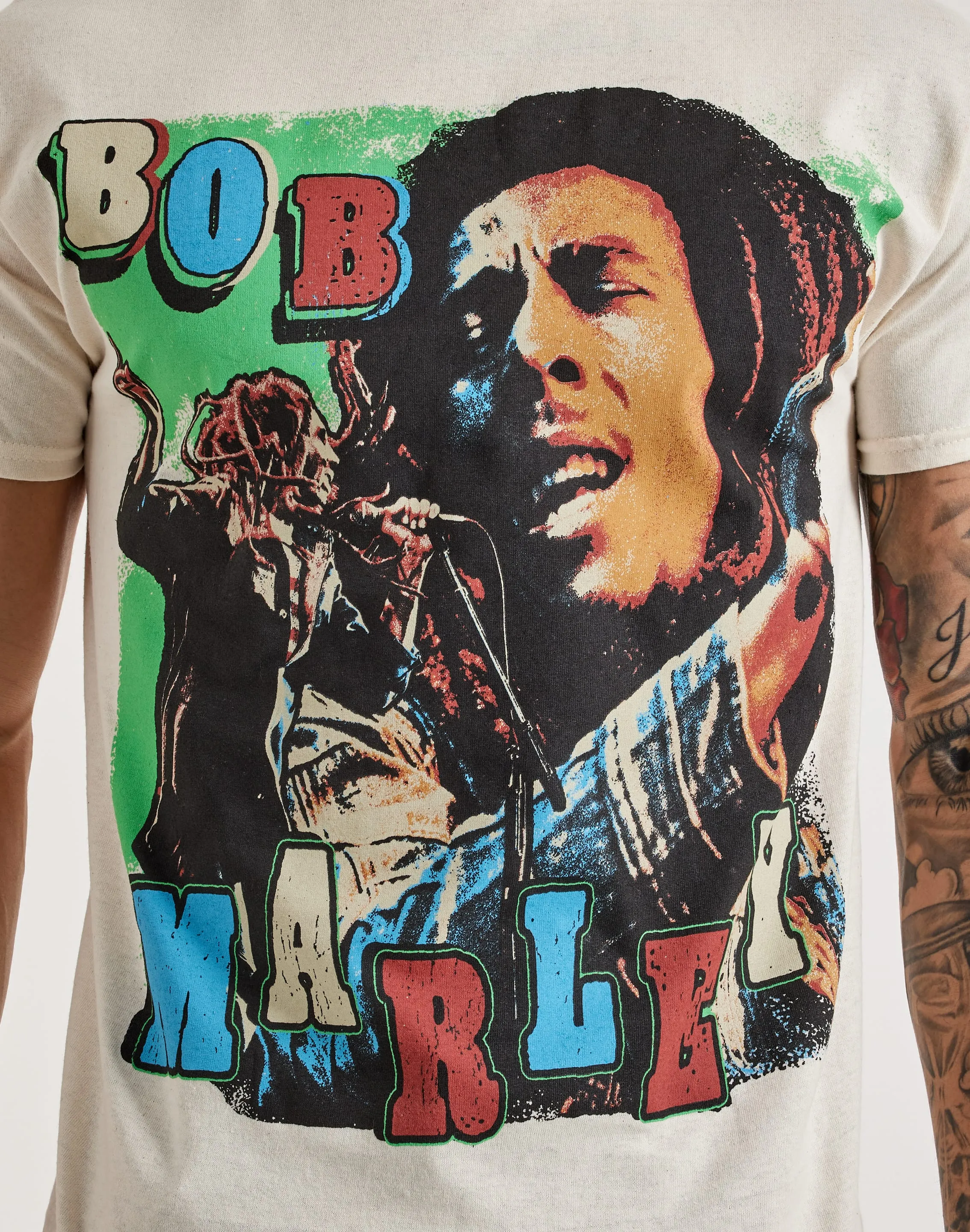 Denim Cool Zion Rootswear Bob Marley Collage Tee