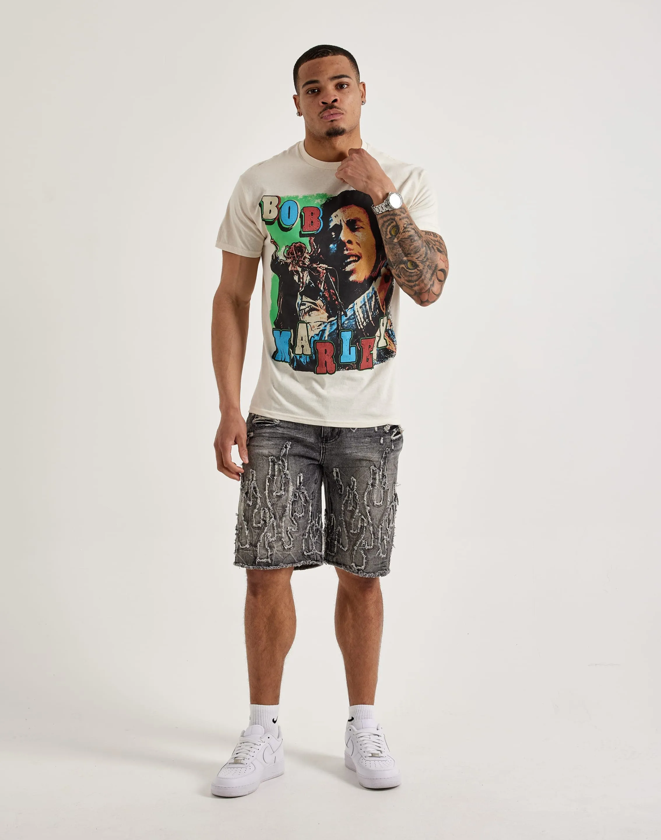 Zion Rootswear Bob Marley Collage Tee Windproof Fabric Fast Fit