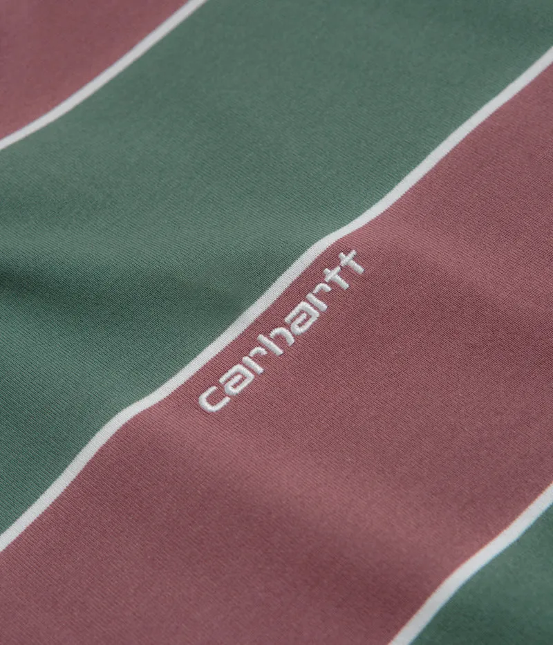 Carhartt Quinby T-Shirt - Quinby Stripe / Silver Pine bar event Yoga Outfit